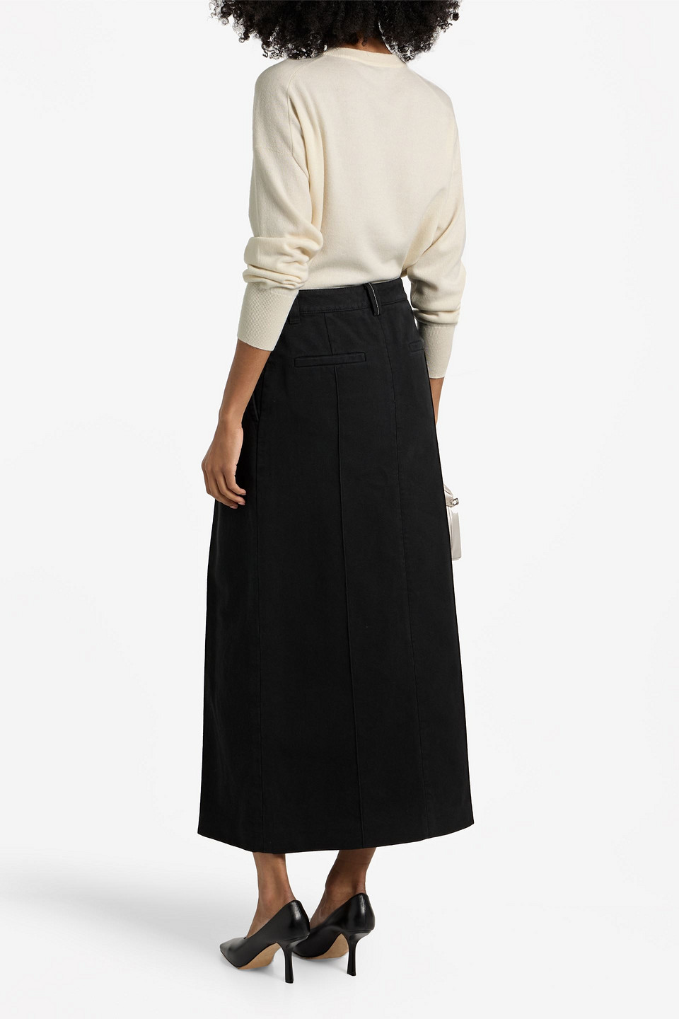Brunello Cucinelli Bead-embellished Cashmere Sweater In White