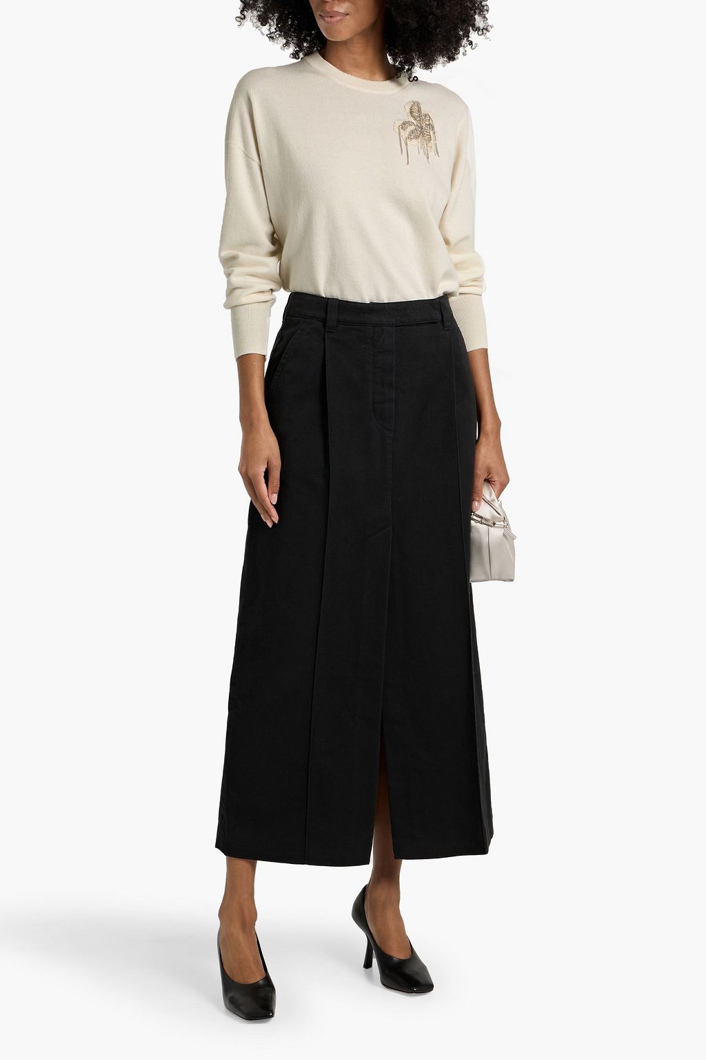 BRUNELLO CUCINELLI Bead-embellished cashmere sweater