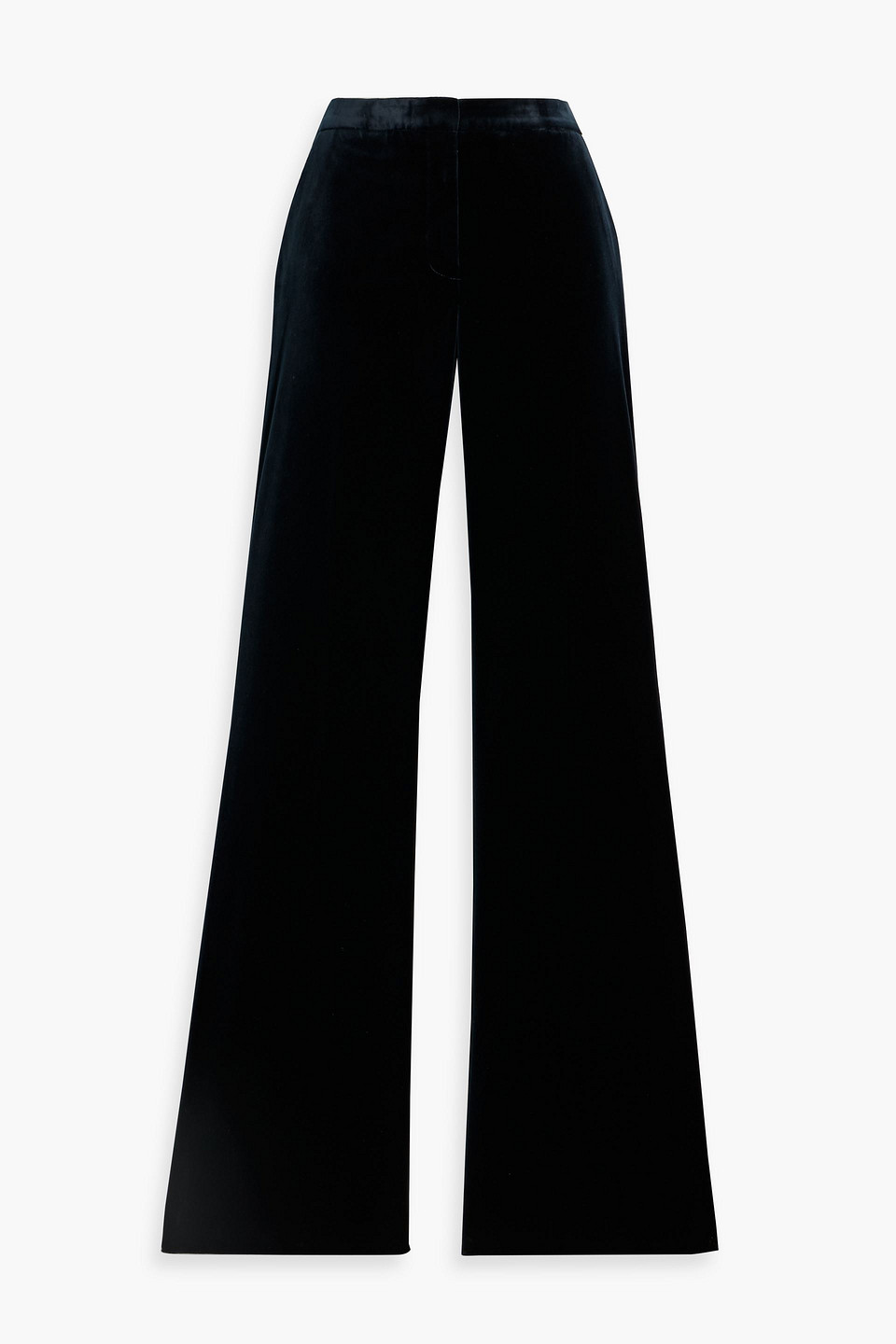 Theory Cotton-blend Velvet Wide-leg Pants In Blue