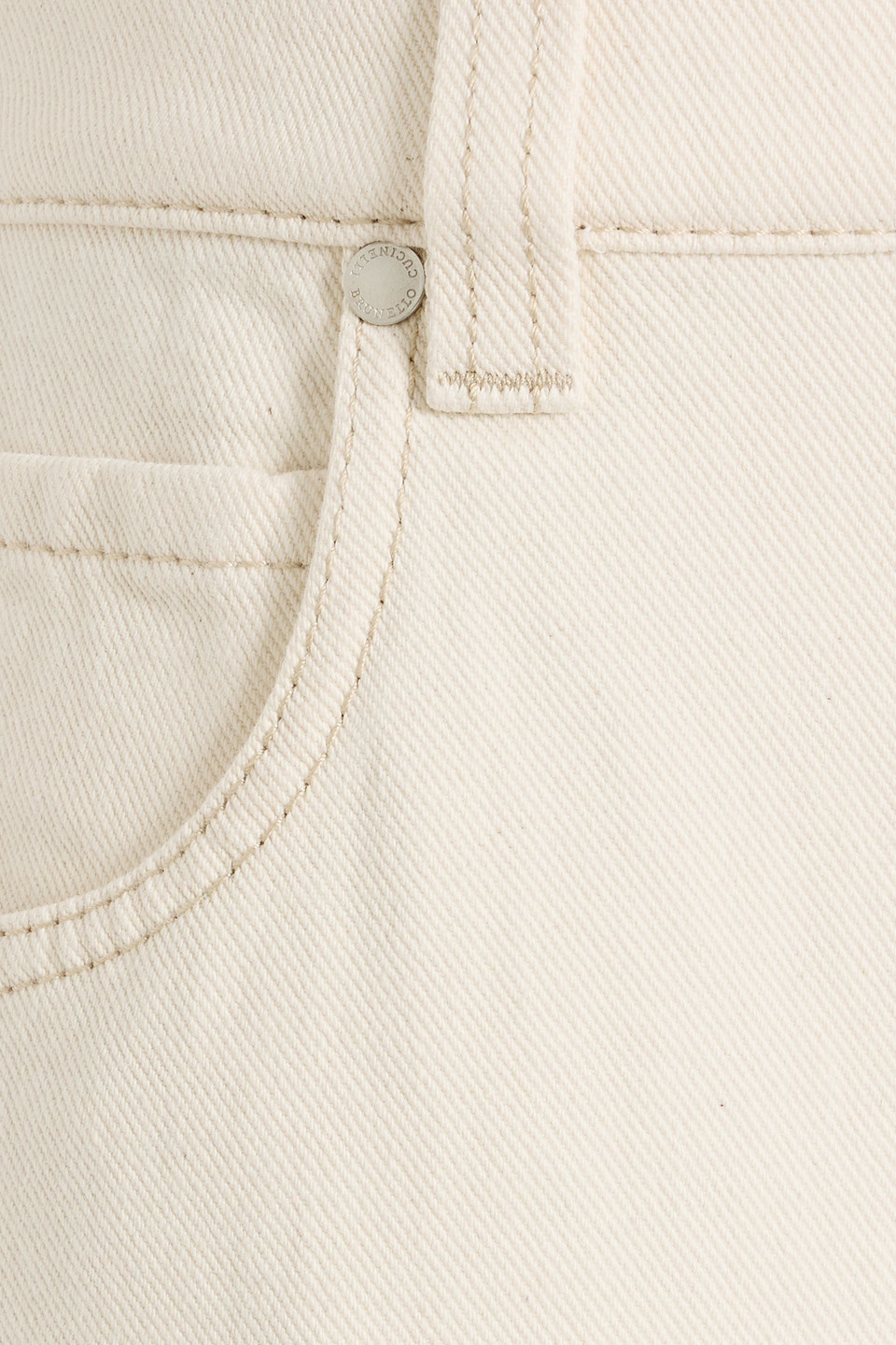Brunello Cucinelli High-rise Wide-leg Jeans In White