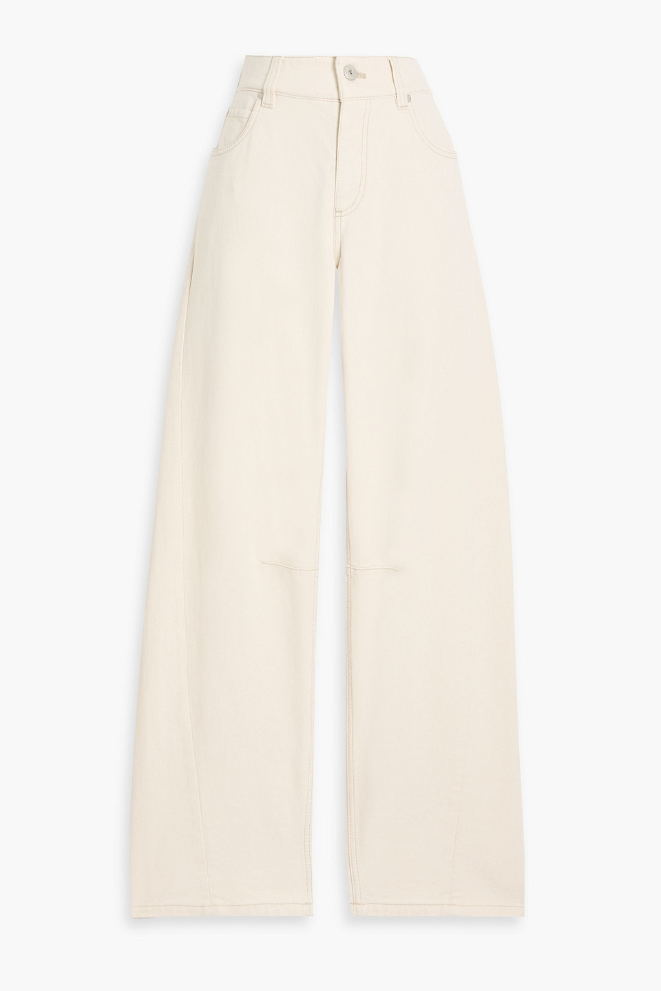 Brunello Cucinelli High-rise Wide-leg Jeans In White