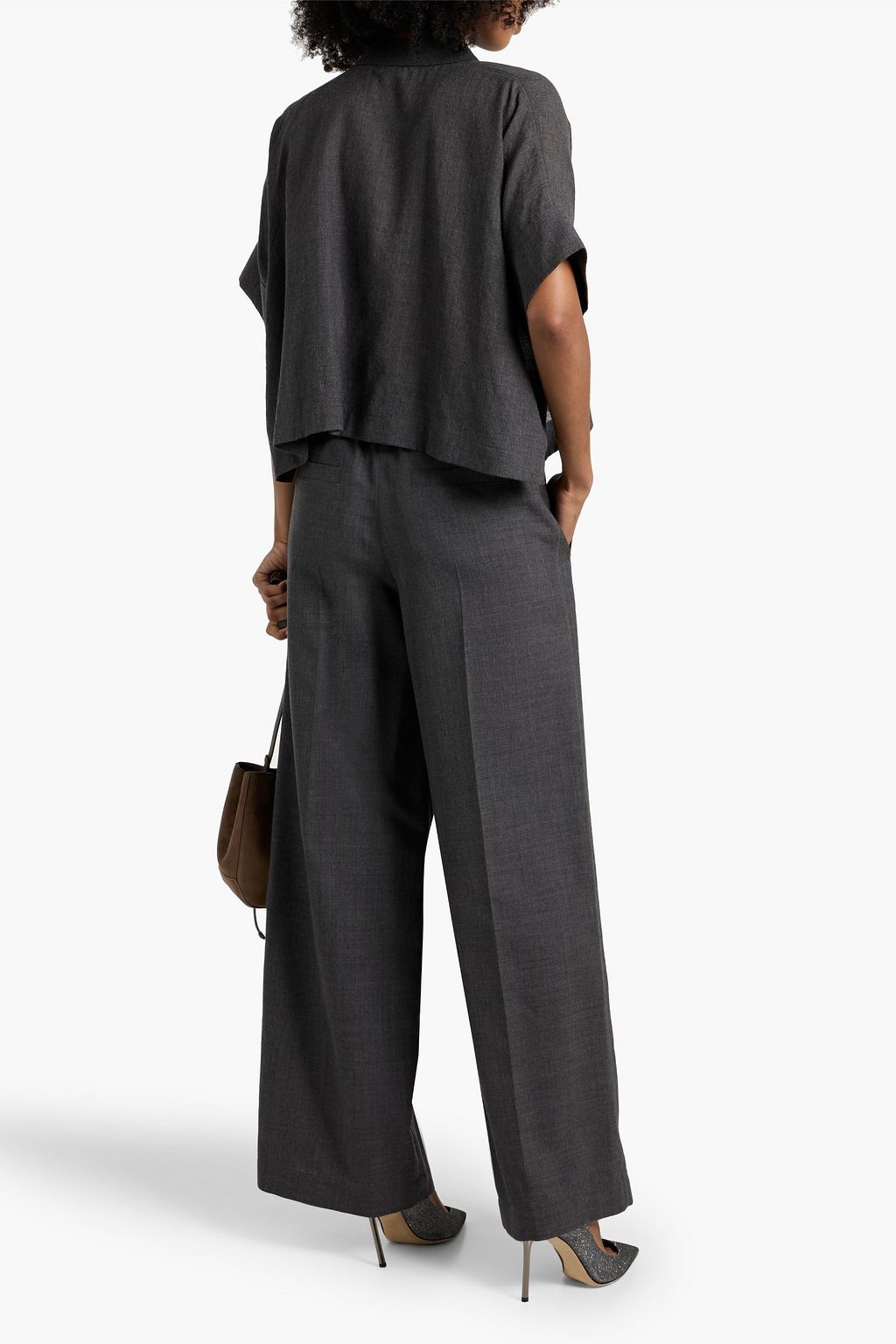 BRUNELLO CUCINELLI Bead-embellished wool shirt