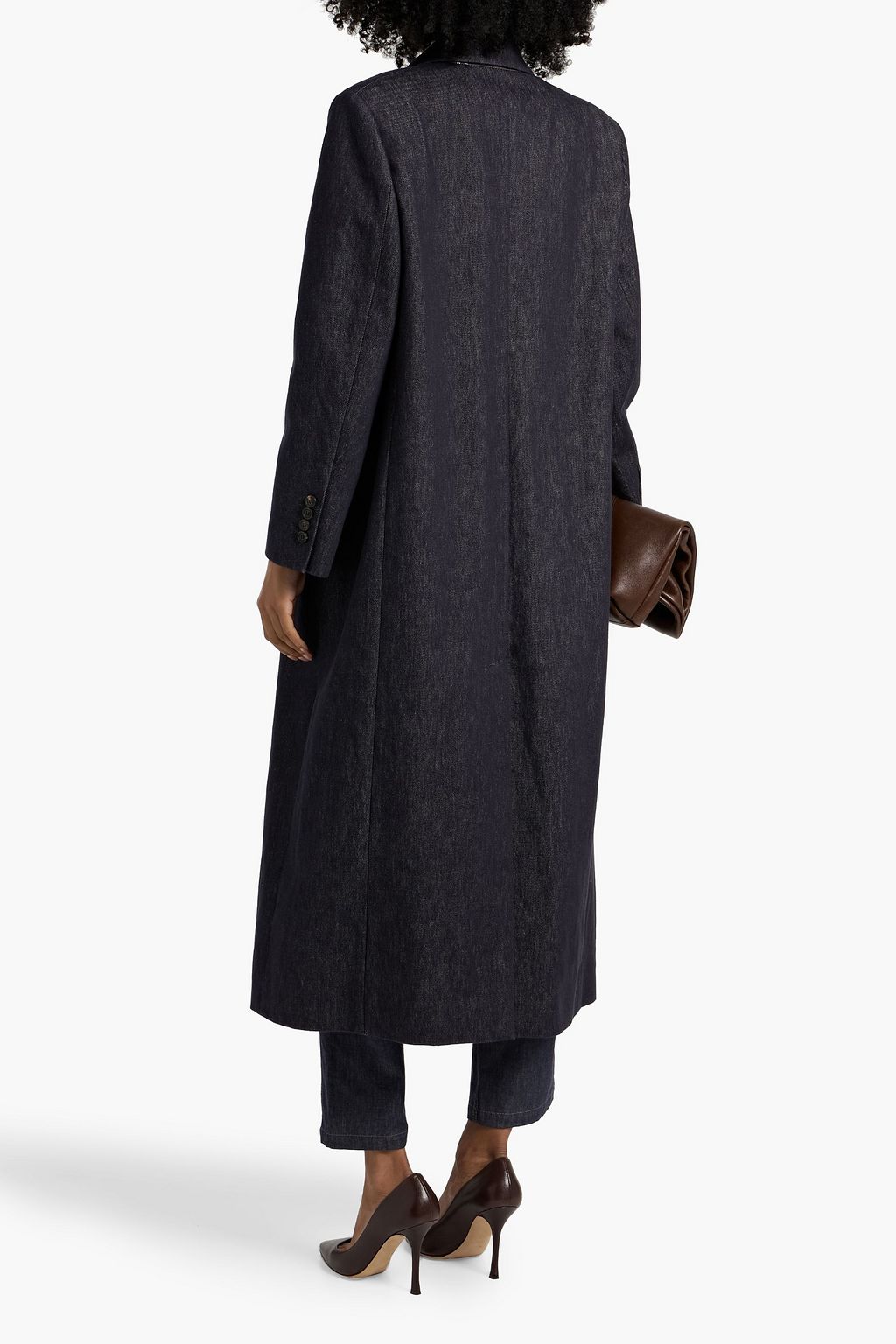 BRUNELLO CUCINELLI Double-breasted denim coat