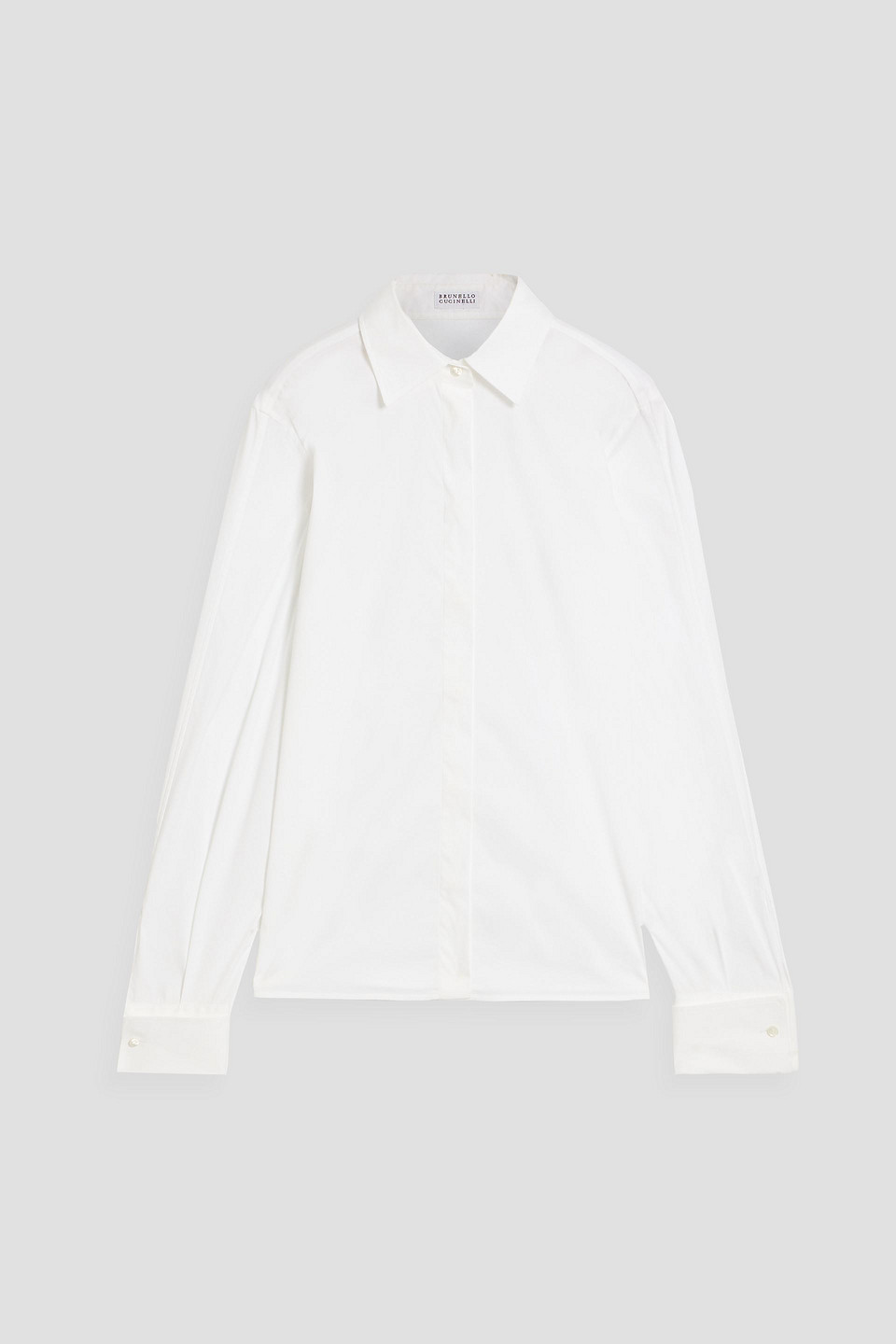 Cotton-blend poplin shirt