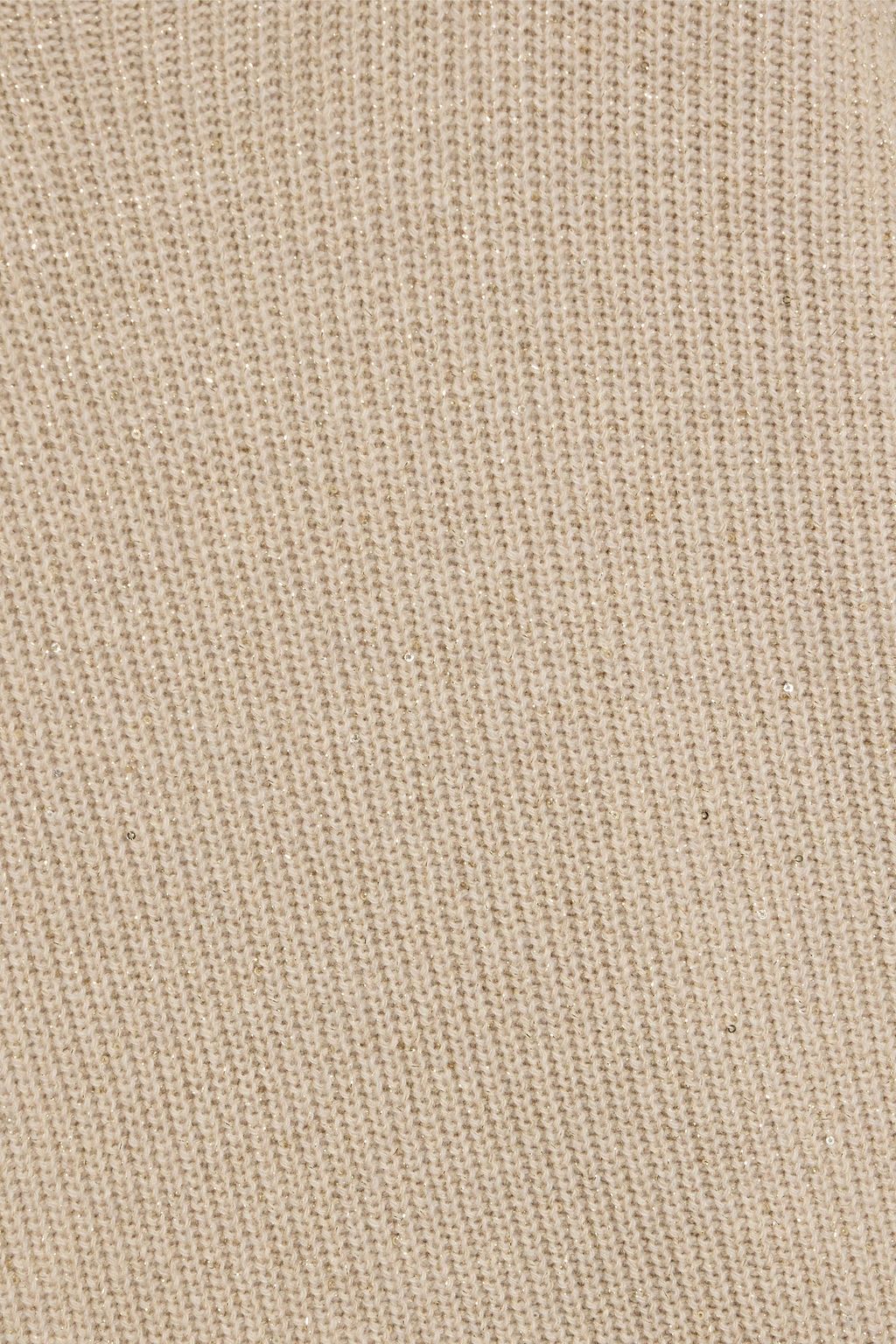 BRUNELLO CUCINELLI Sequin-embellished ribbed-knit turtleneck sweater