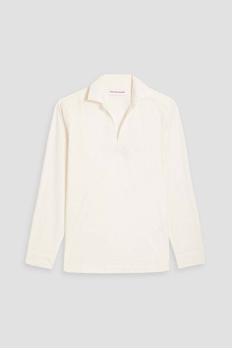 Ridley crinkled cotton-blend shirt