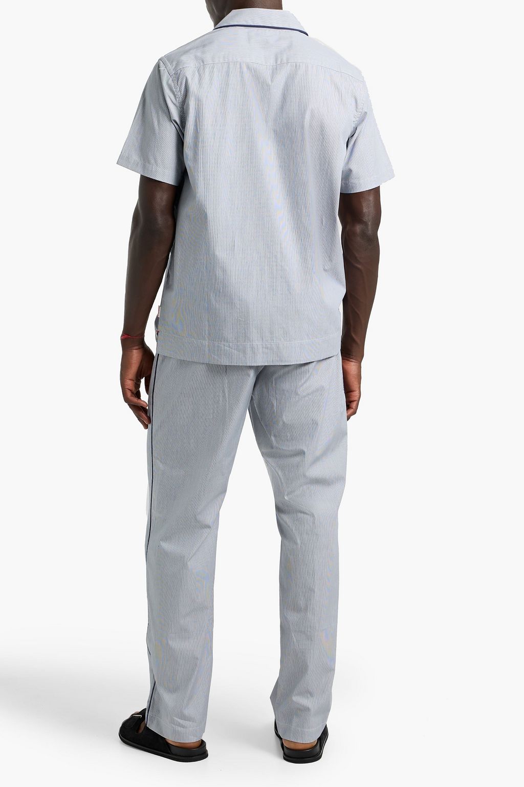 ORLEBAR BROWN Alfred pinstriped cotton-poplin drawstring pants