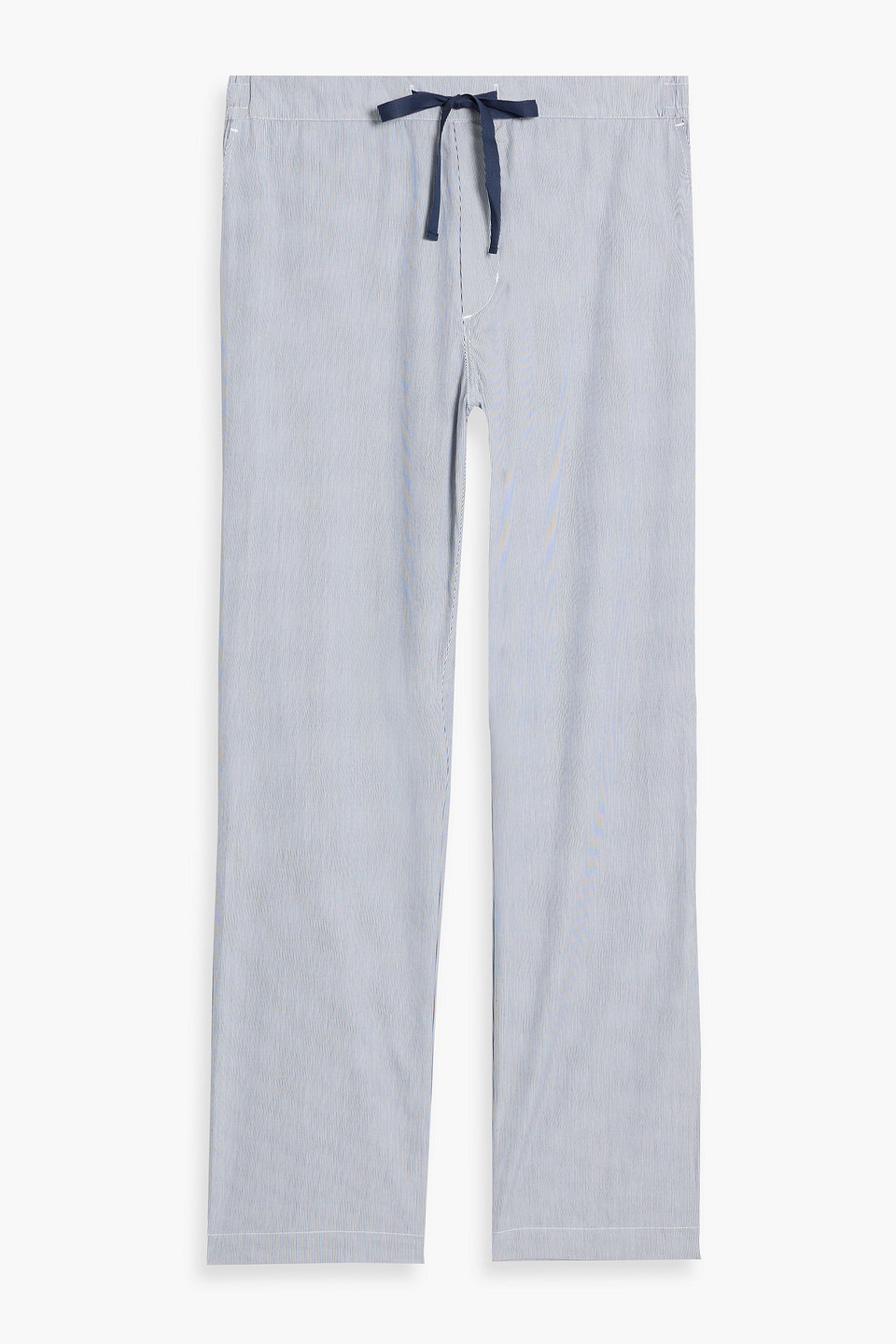 Orlebar Brown Alfred Pinstriped Cotton-poplin Drawstring Pants In Blue