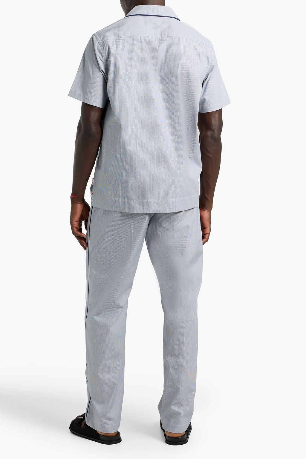 ORLEBAR BROWN Marne pinstriped cotton-poplin shirt
