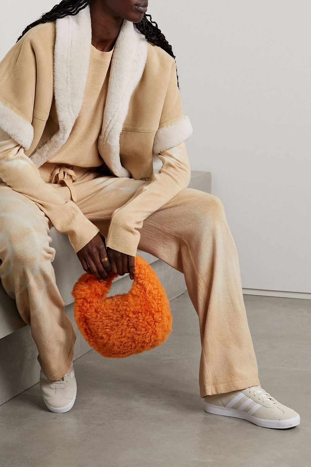 THE ELDER STATESMAN Spiral City Jogginghose aus einer Woll-Kaschmirmischung mit Batikmuster