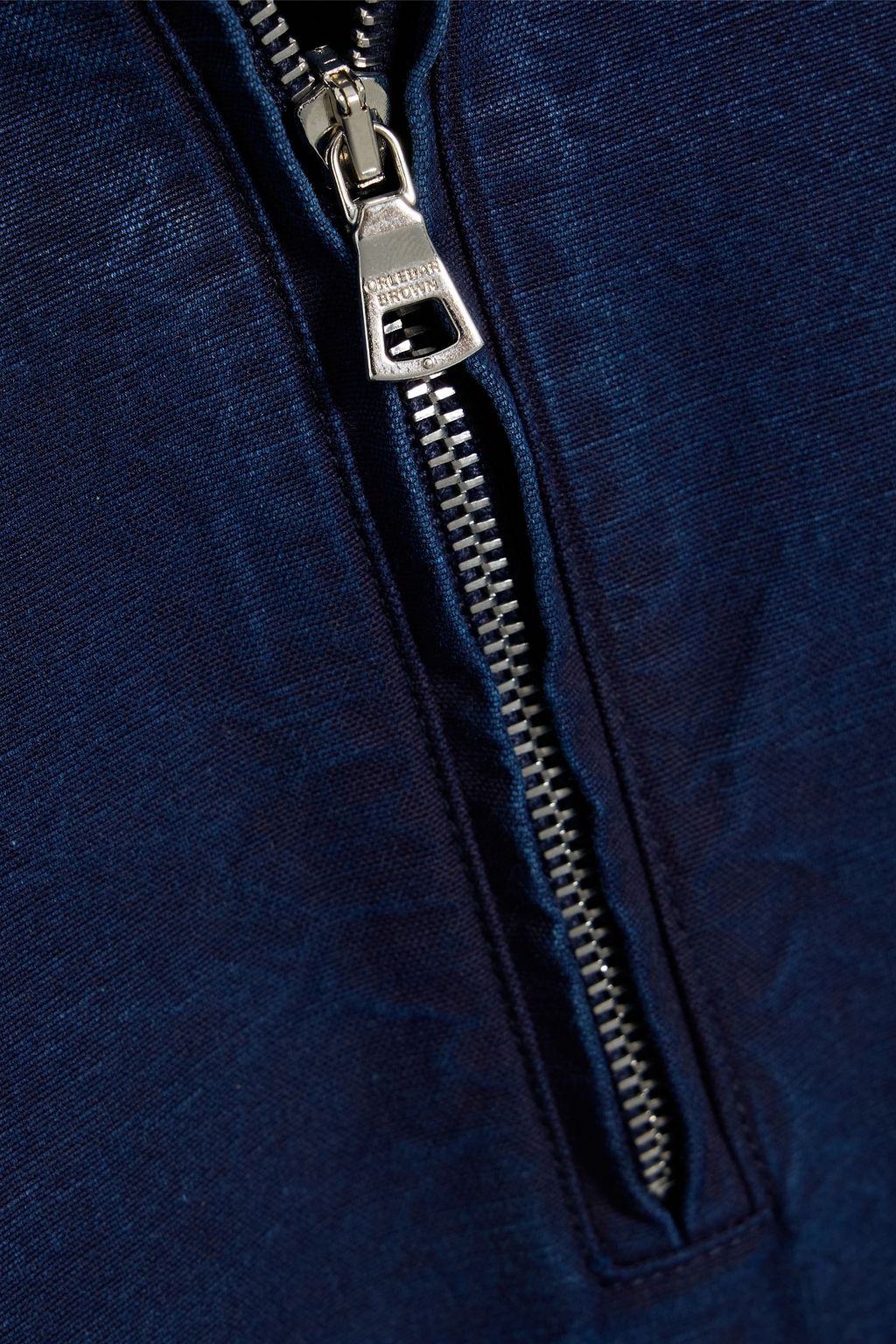 ORLEBAR BROWN Oglio denim half-zip shirt