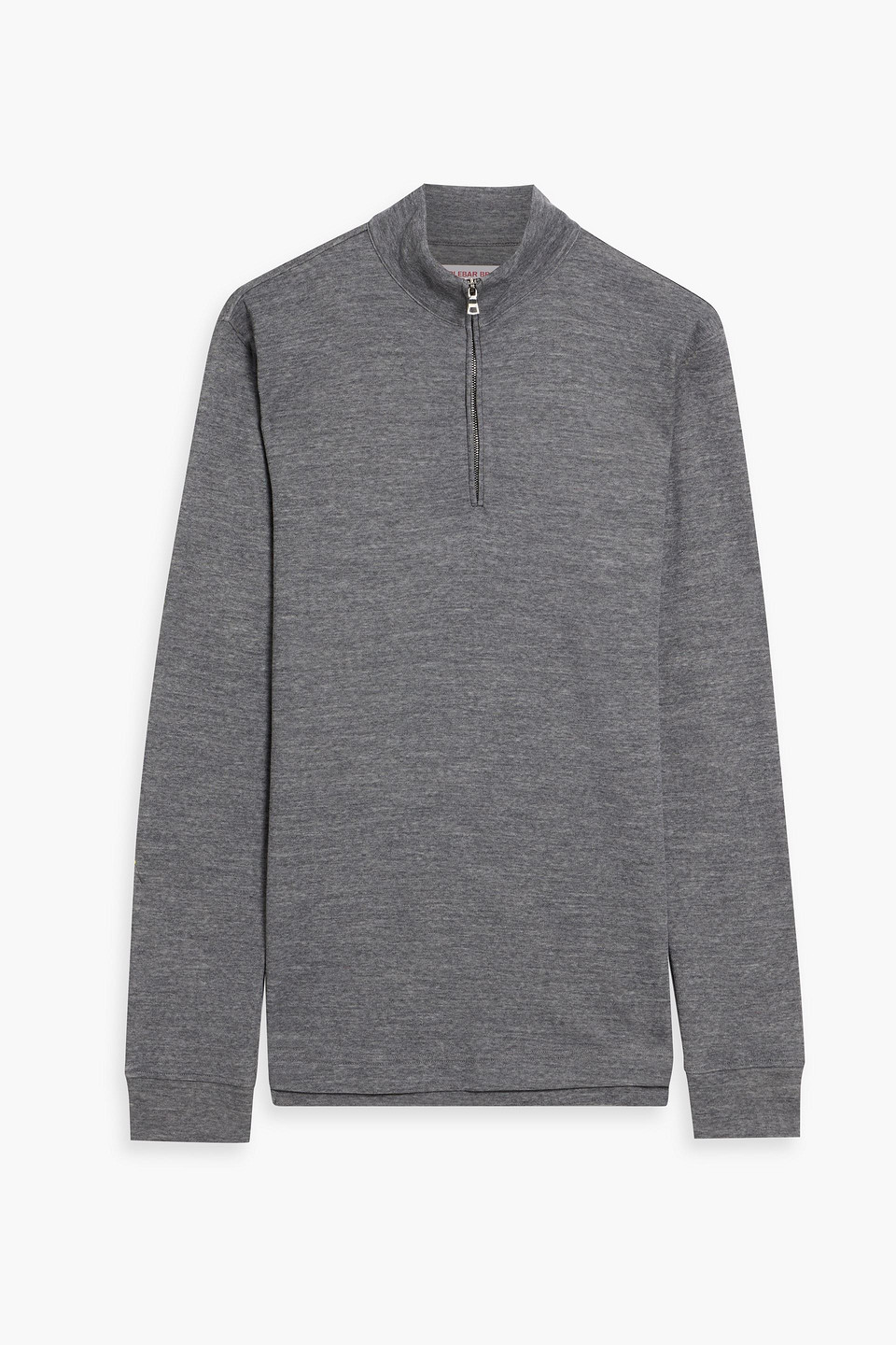 Orlebar Brown Neilson Wool-blend Half-zip Sweatshirt In Grey