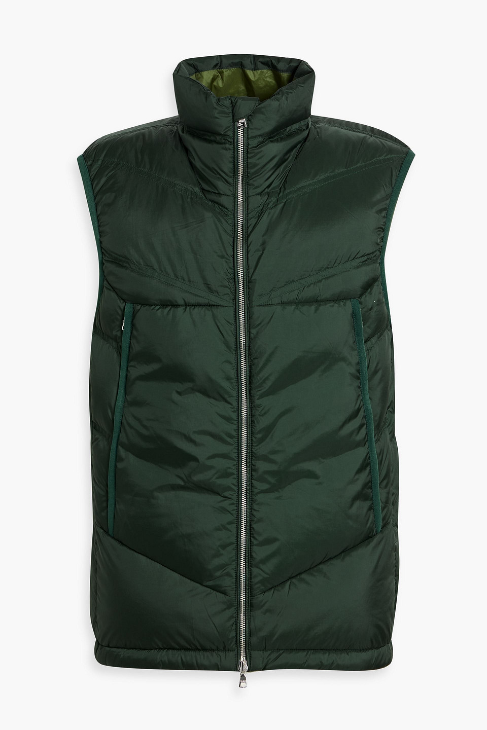 Orlebar Brown Acosta Quilted Shell Vest In Green