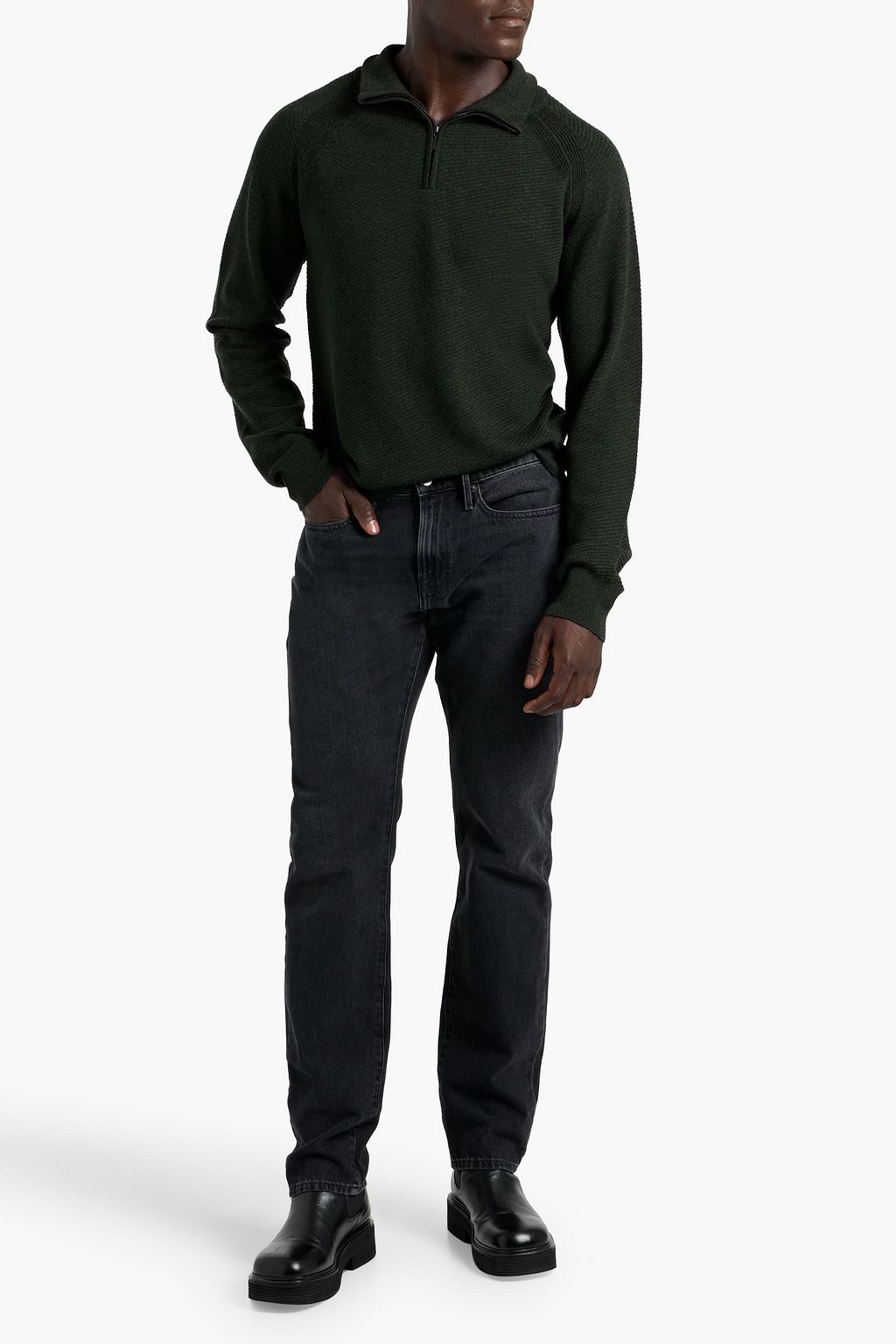 WE NORWEGIANS Geilo merino wool half-zip sweater