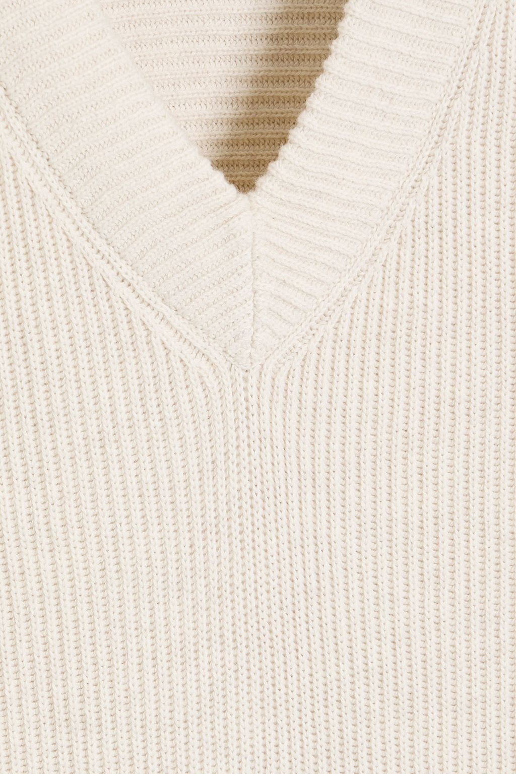 BRUNELLO CUCINELLI Bead-embellished ribbed cotton top