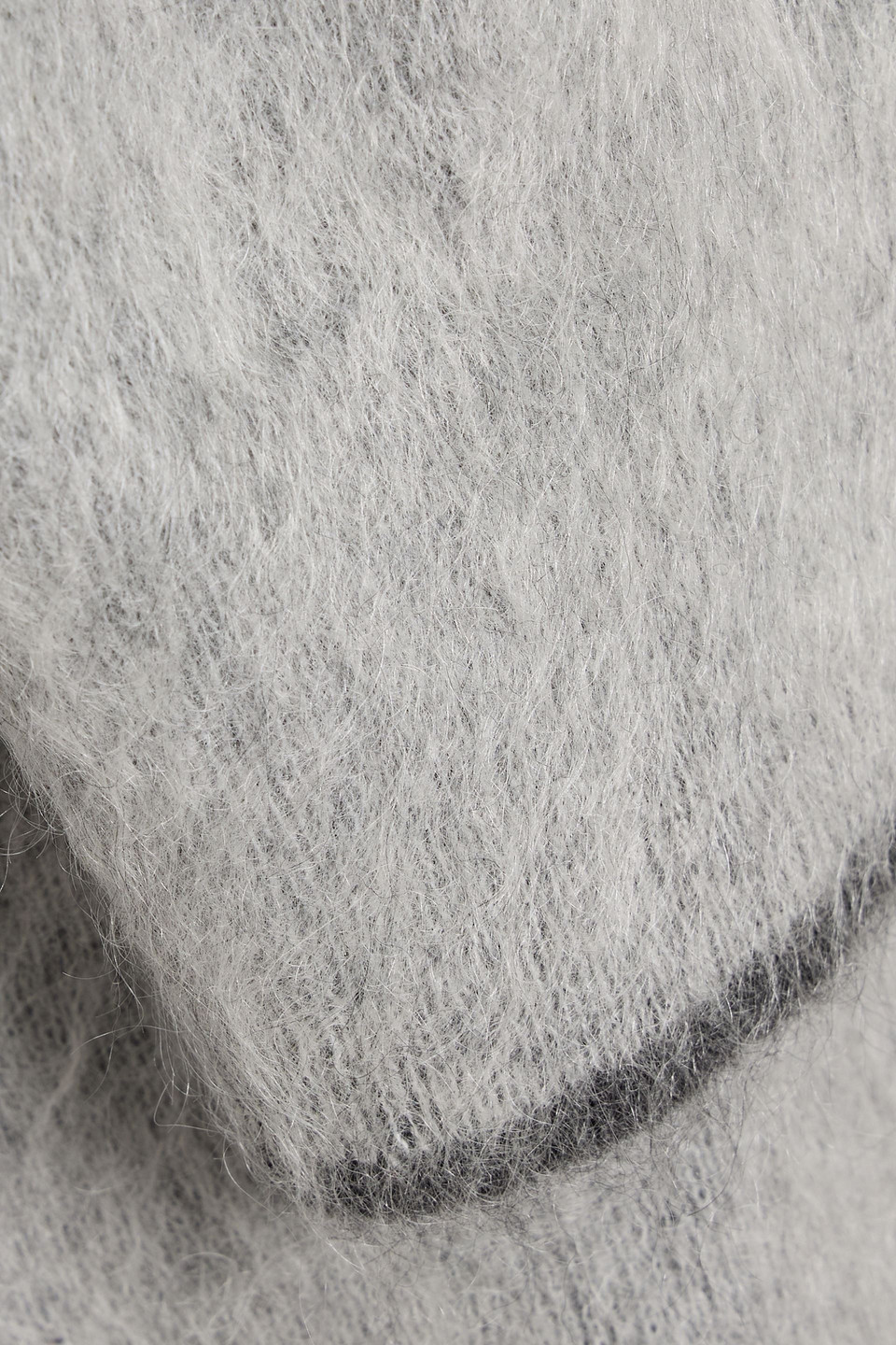 Brunello Cucinelli Bead-embellished Brushed Knitted Sweater In Gray
