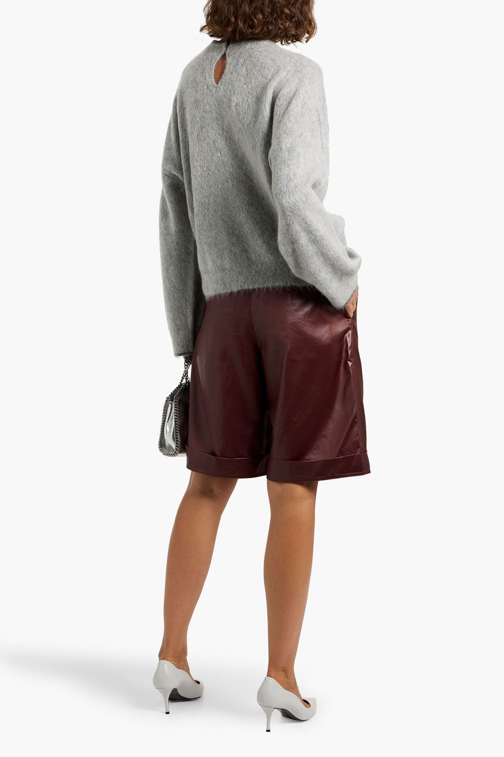 BRUNELLO CUCINELLI Bead-embellished brushed knitted sweater