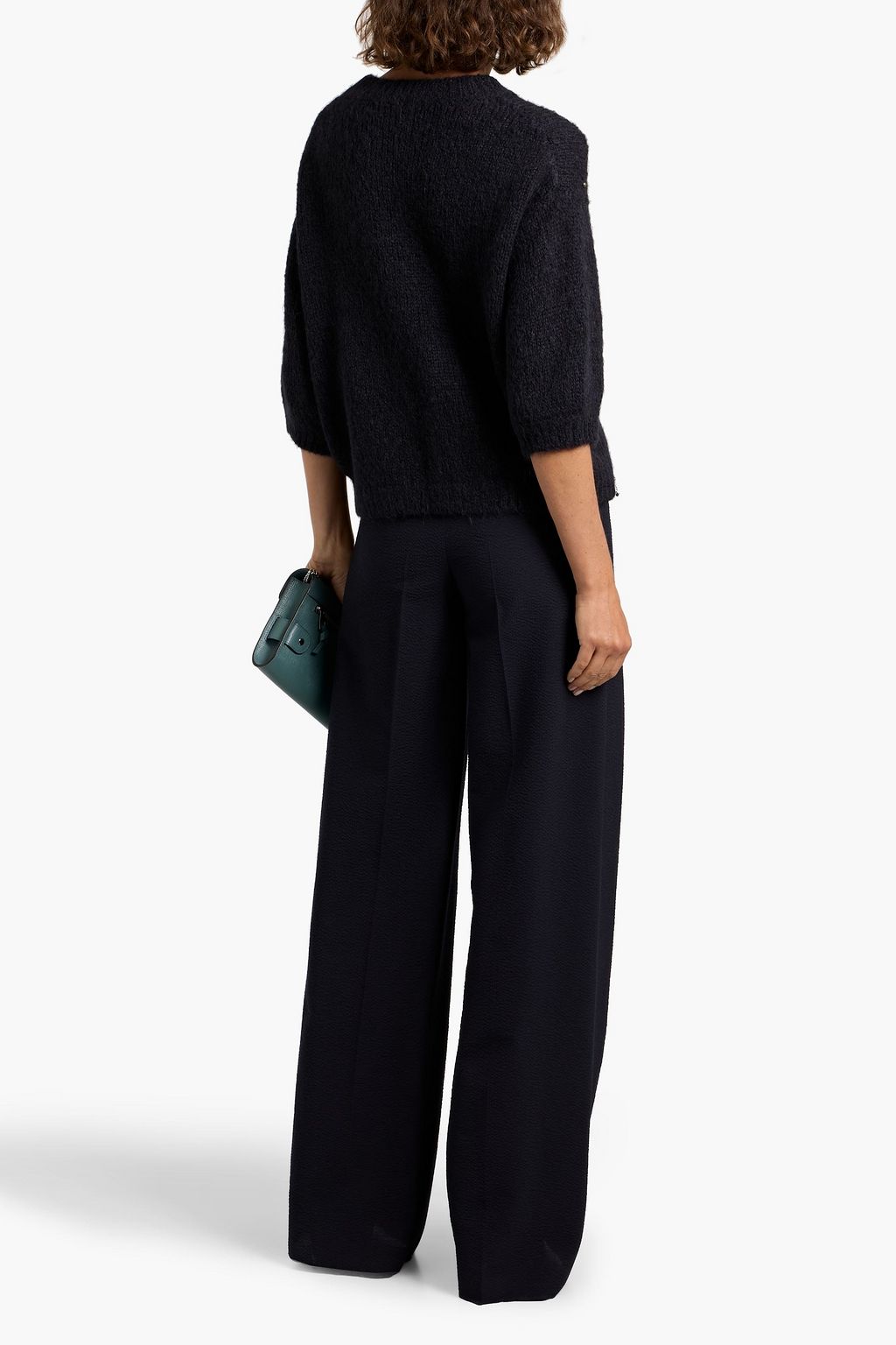 BRUNELLO CUCINELLI Bead-embellished alpaca-blend sweater