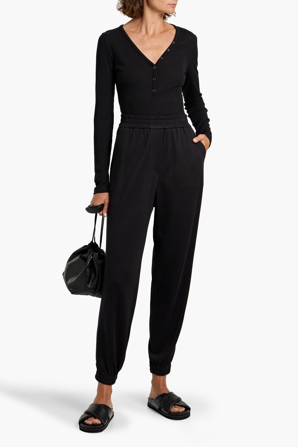 BRUNELLO CUCINELLI Cotton-blend jersey track pants