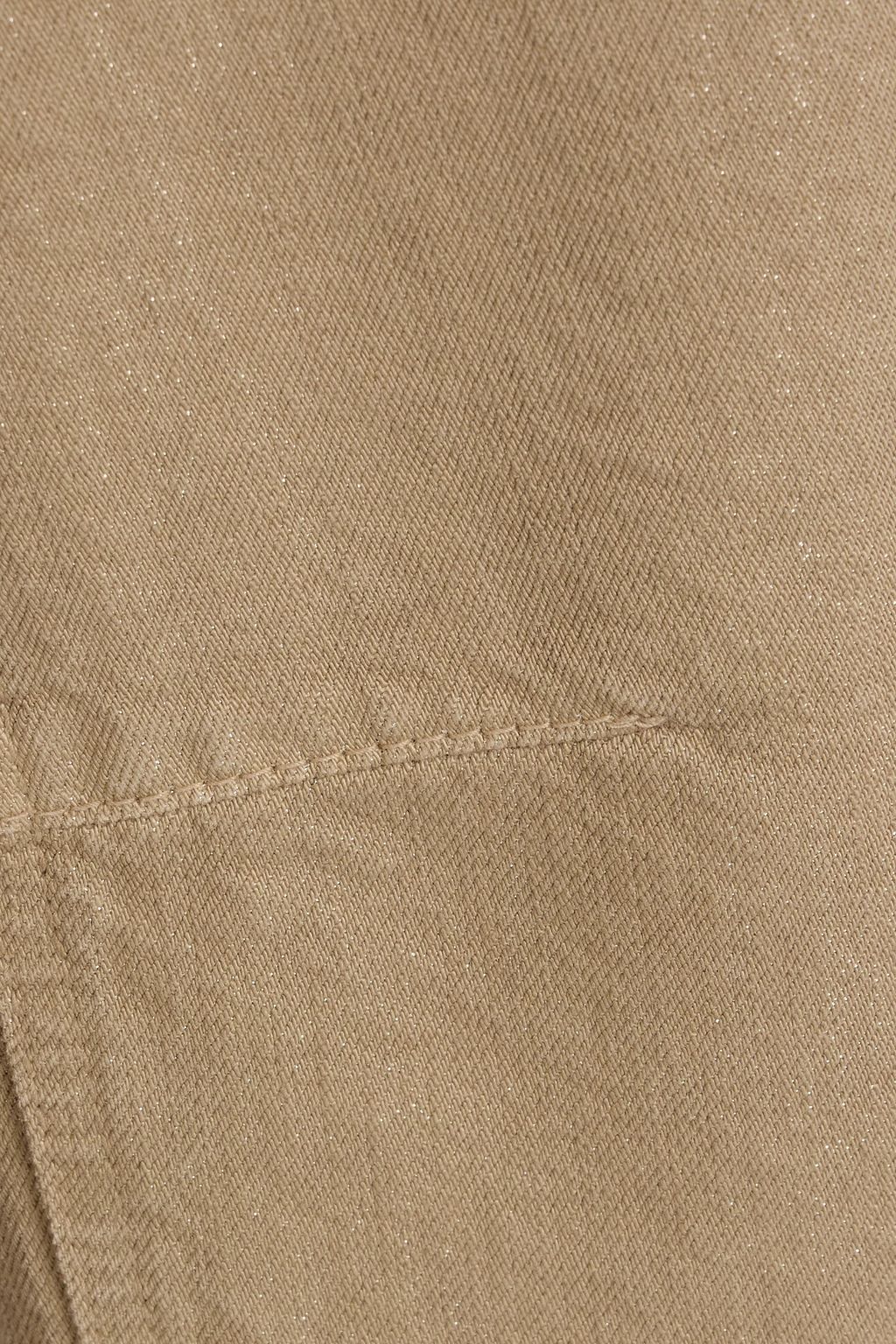 BRUNELLO CUCINELLI Metallic high-rise barrel-leg jeans