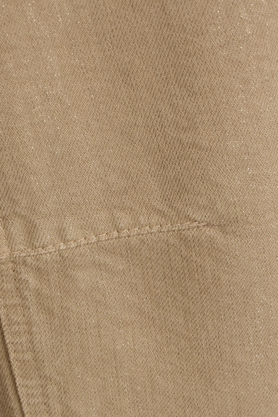 Brunello Cucinelli Metallic High-rise Barrel-leg Jeans In Gold