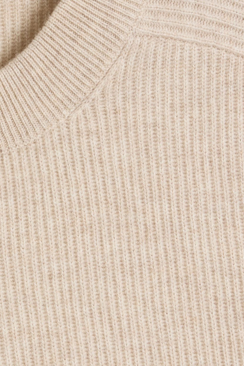 BRUNELLO CUCINELLI Bead-embellished ribbed cashmere sweater