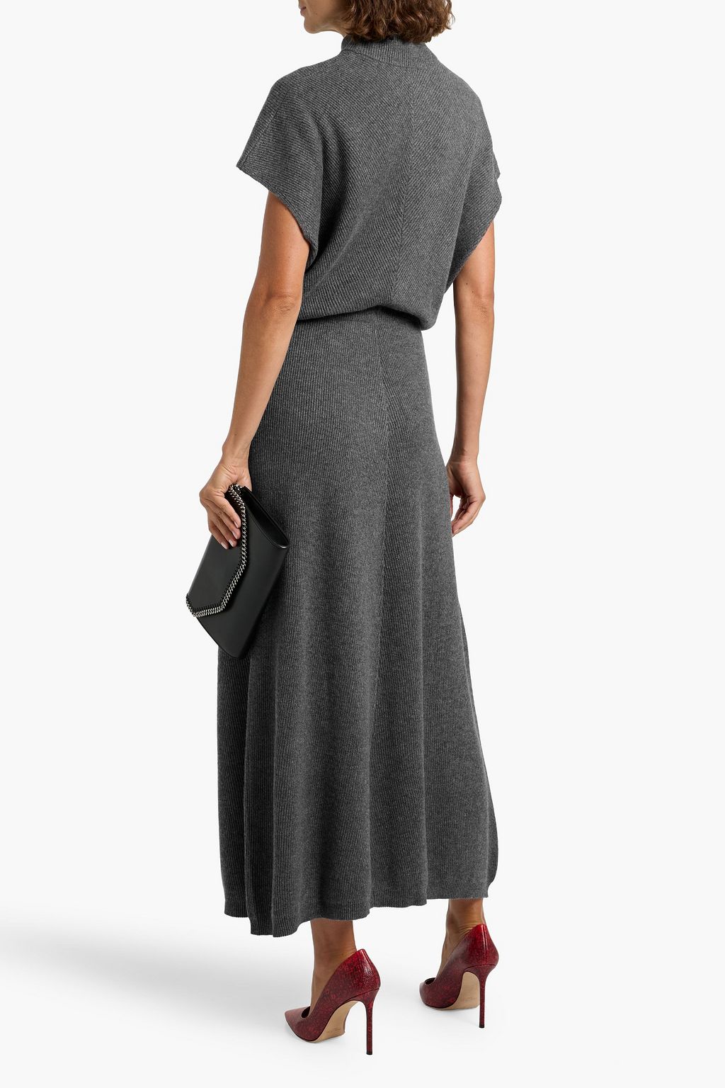 BRUNELLO CUCINELLI Ribbed cashmere maxi dress