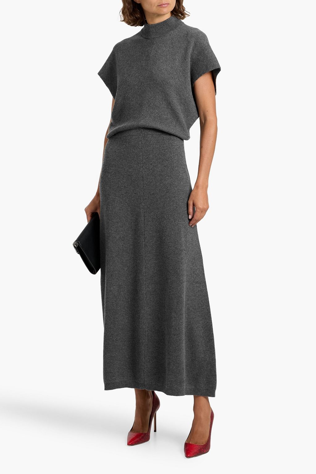 BRUNELLO CUCINELLI Ribbed cashmere maxi dress