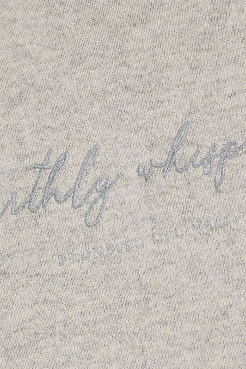 BRUNELLO CUCINELLI Embroidered wool, cashmere and silk-blend sweater