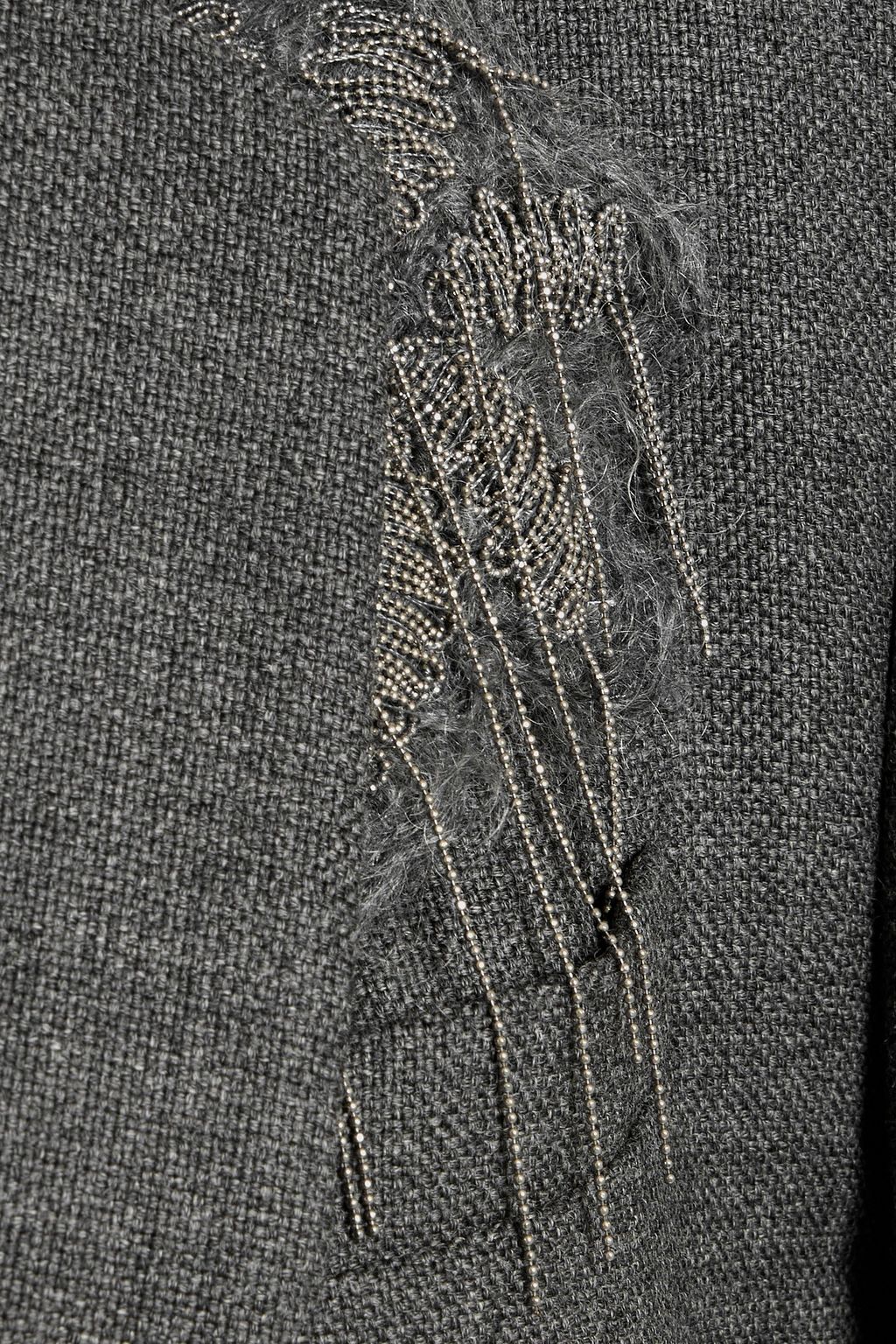 BRUNELLO CUCINELLI Embellished wool-tweed blazer