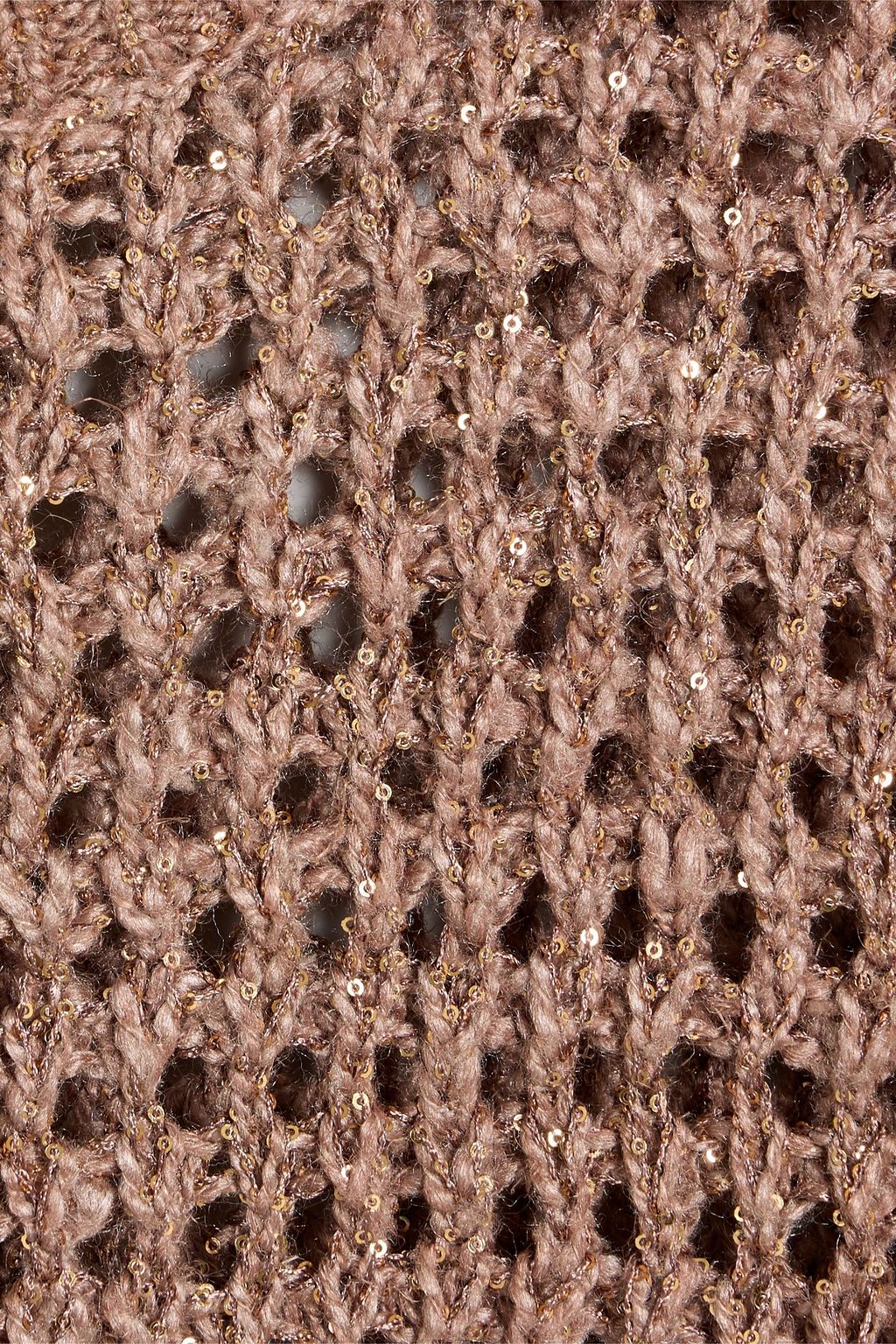 BRUNELLO CUCINELLI Sequin-embellished open-knit sweater