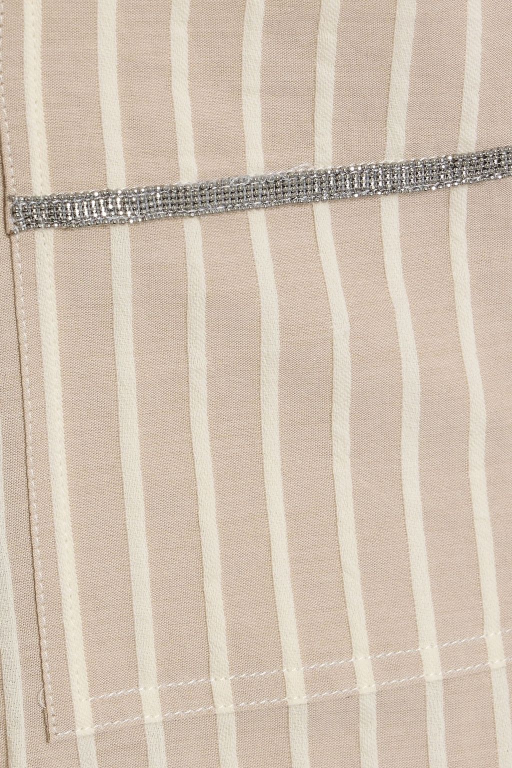 BRUNELLO CUCINELLI Striped cotton and wool-blend jacquard shirt