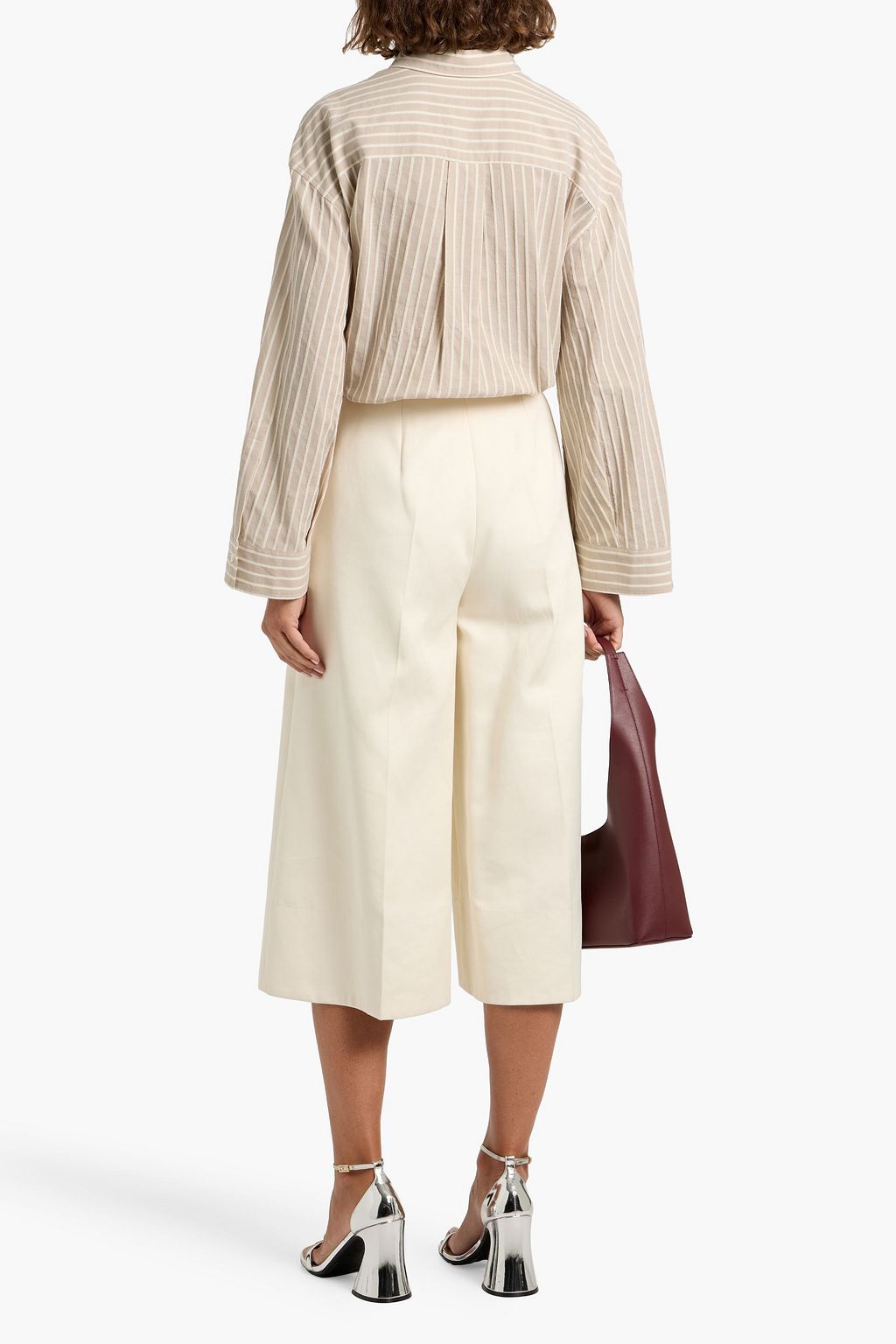 BRUNELLO CUCINELLI Striped cotton and wool-blend jacquard shirt