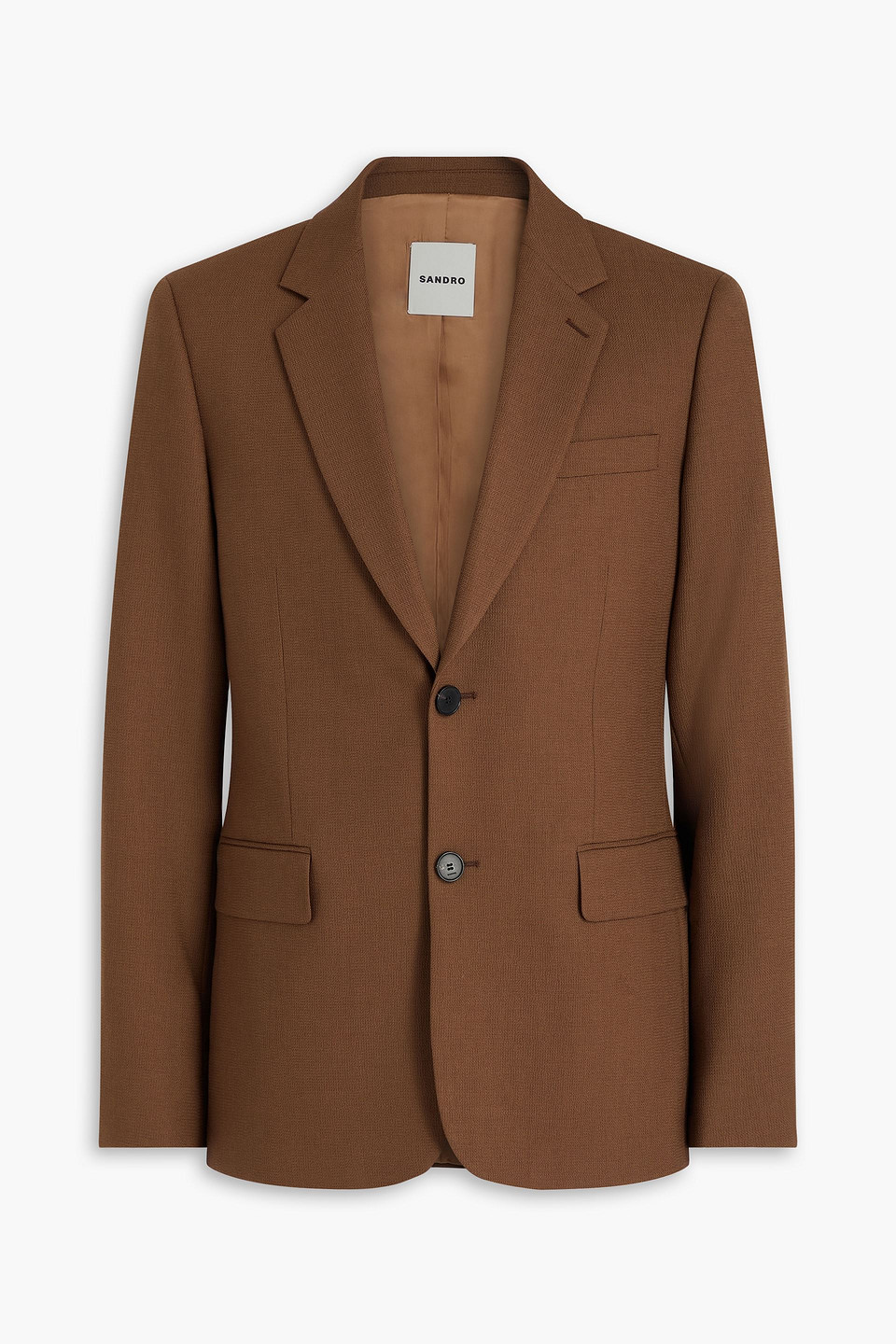 SANDRO GRAIN DE POUDRE WOOL-BLEND SUIT JACKET