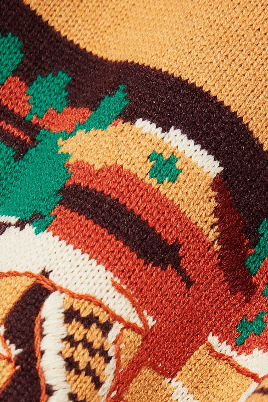 GABRIELA HEARST Ines embroidered jacquard-knit cashmere sweater