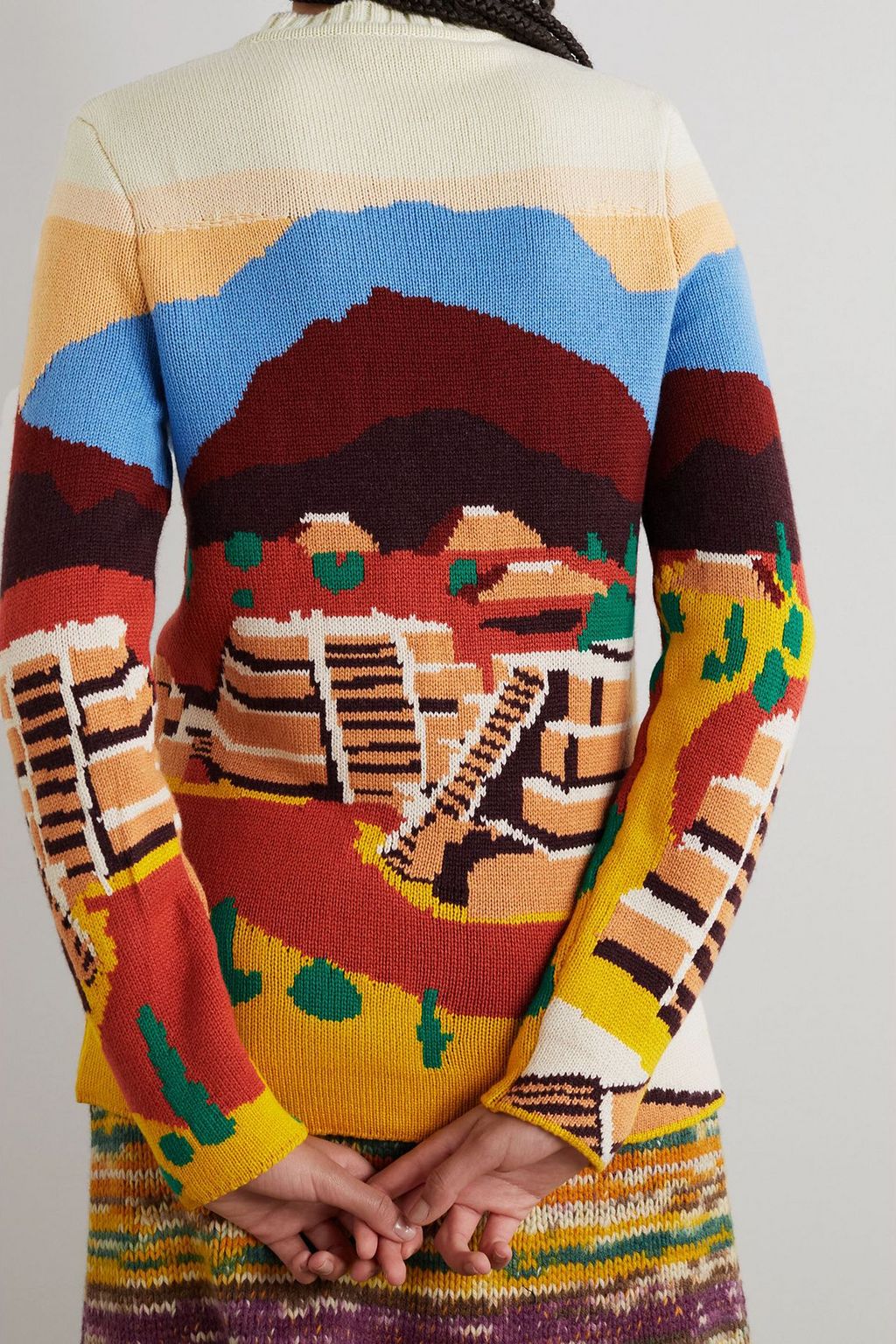 GABRIELA HEARST Ines embroidered jacquard-knit cashmere sweater