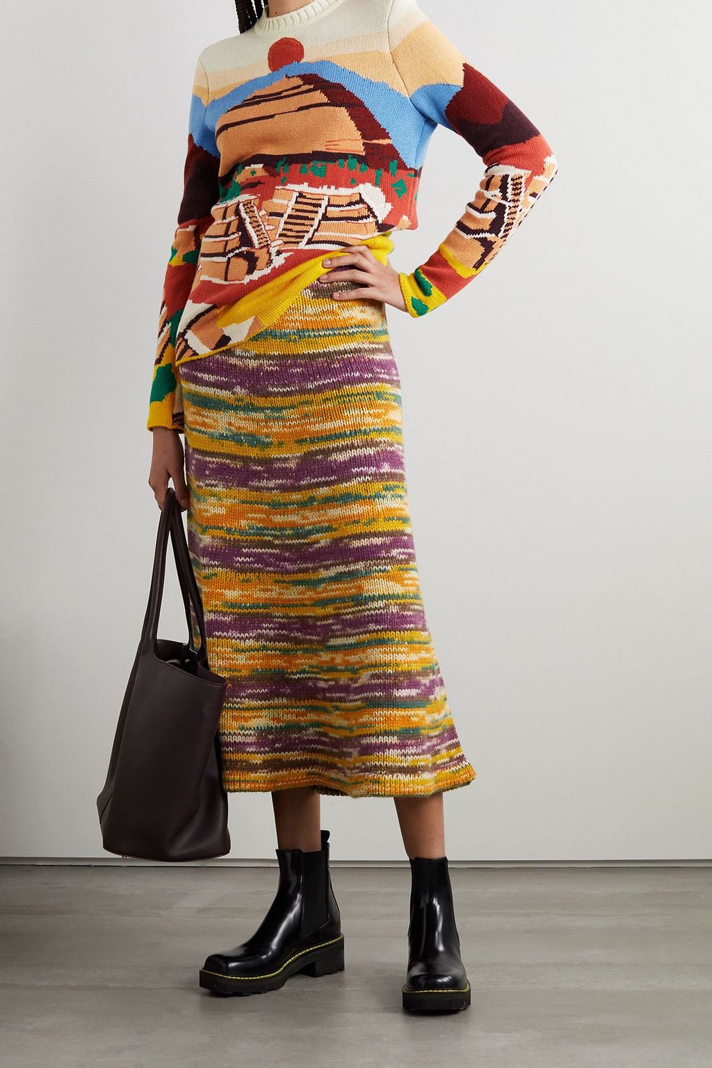 GABRIELA HEARST Ines embroidered jacquard-knit cashmere sweater