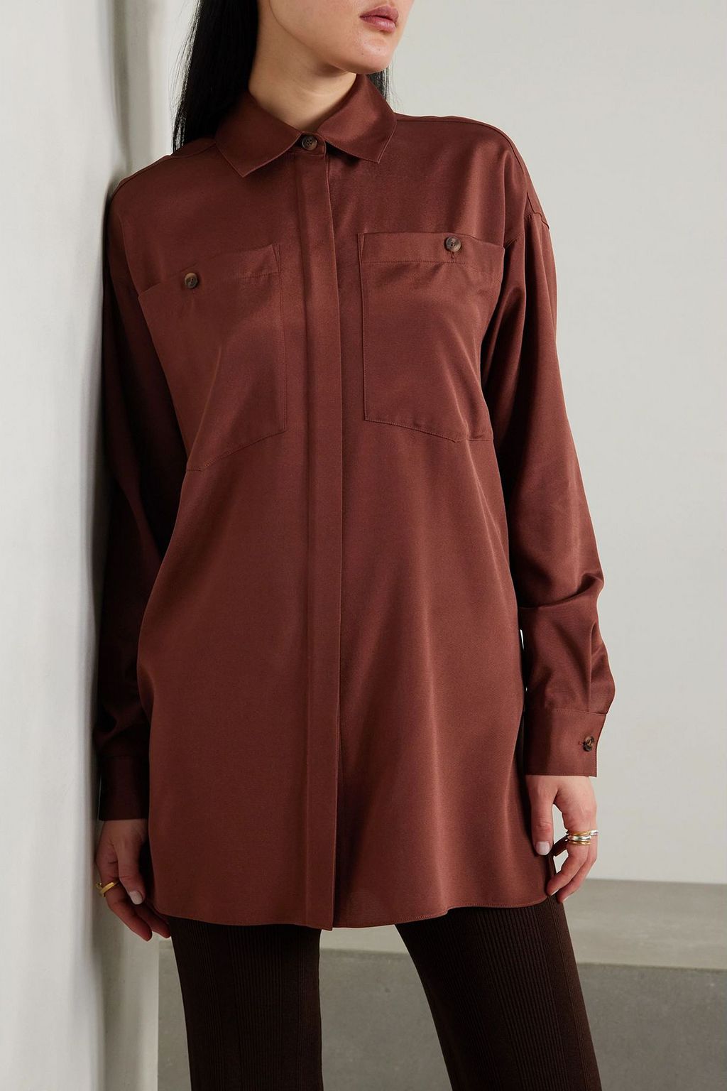 LAFAYETTE 148 Scout silk-blend satin shirt