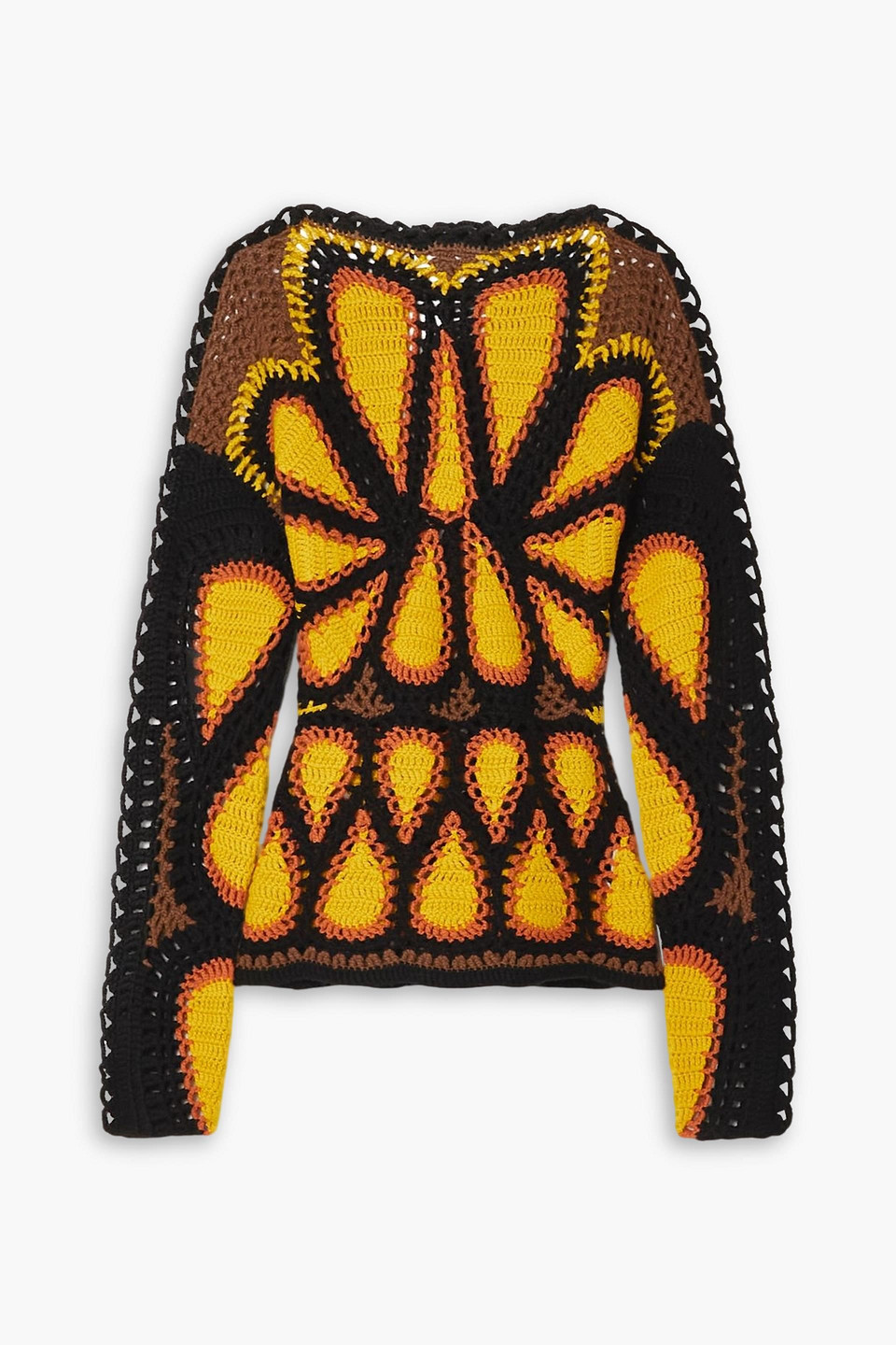Gabriela Hearst Crochet-knit Cashmere Sweater In Yellow
