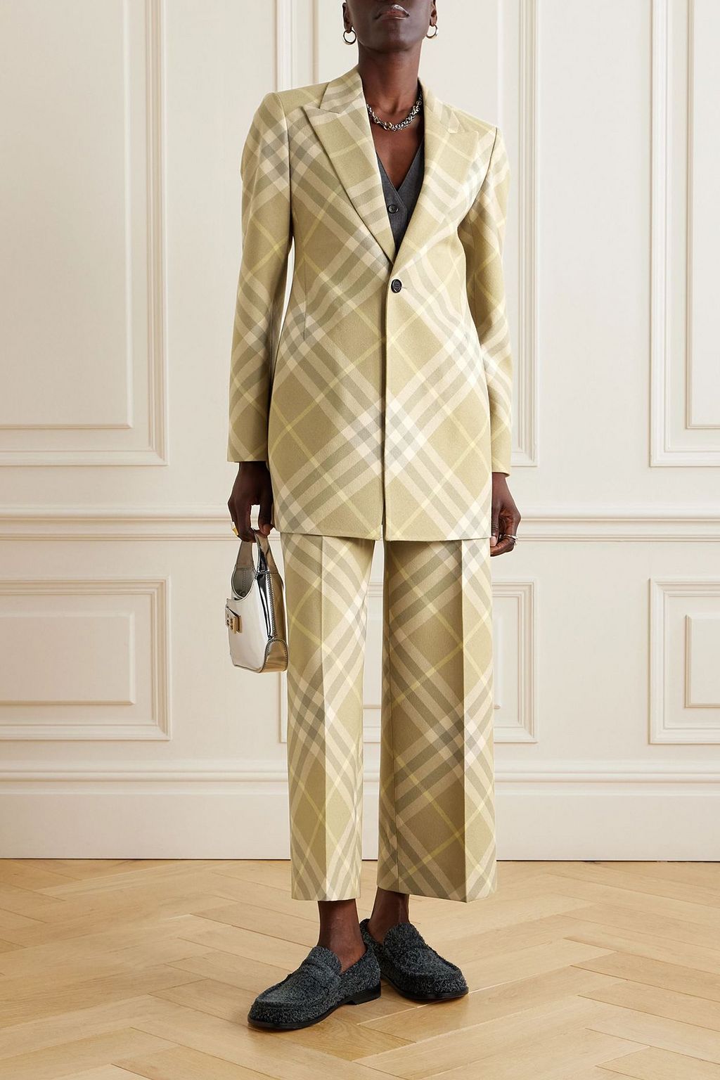 BURBERRY Checked wool blazer
