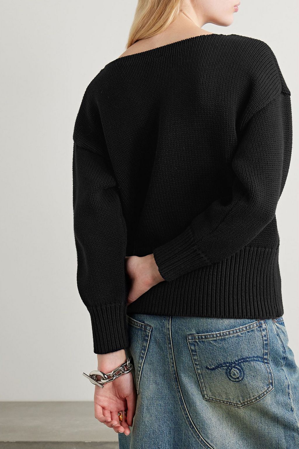 R13 Appliquéd cotton sweater