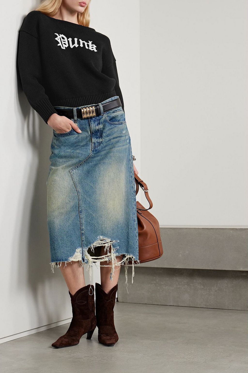 R13 Appliquéd cotton sweater