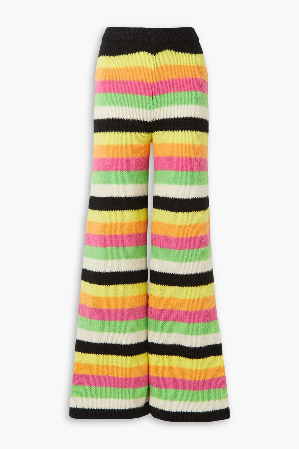 Gabriela Hearst Liu Striped Cashmere Flared Pants In Multi