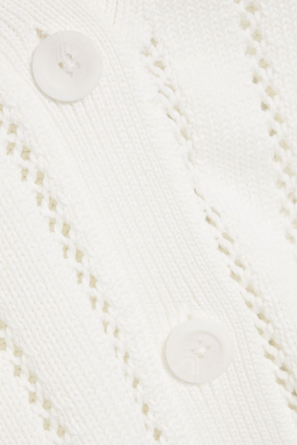 AUTUMN CASHMERE Pointelle-knit cotton cardigan