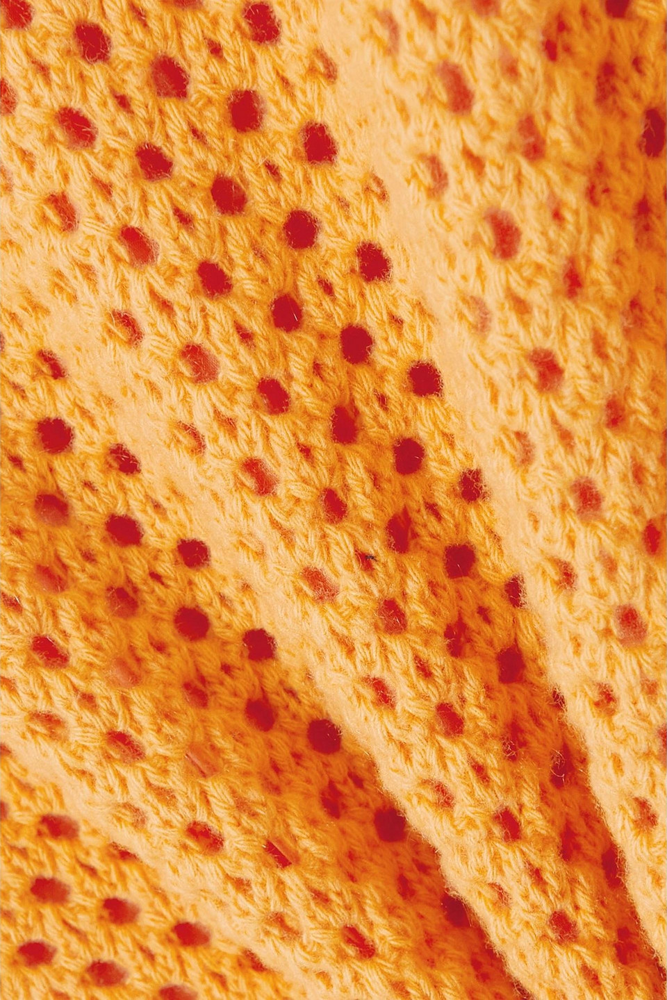Gabriela Hearst Tana Crocheted Wool And Cashmere-blend Midi Skirt In Orange