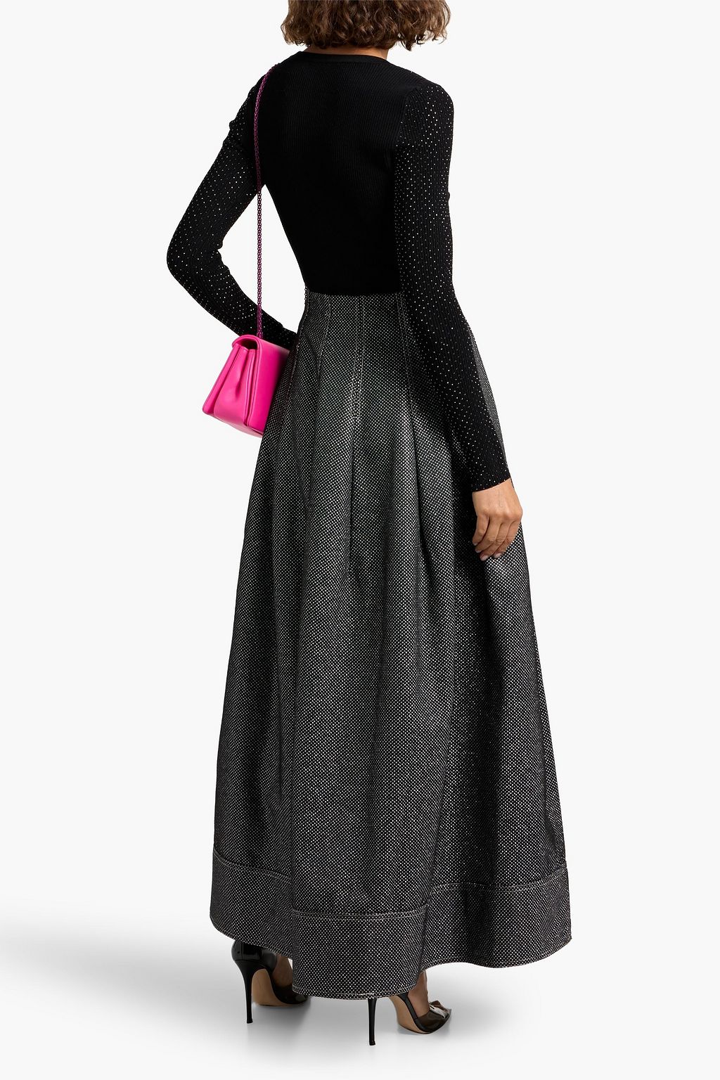 AUTUMN CASHMERE Crystal-embellished ribbed-knit cardigan