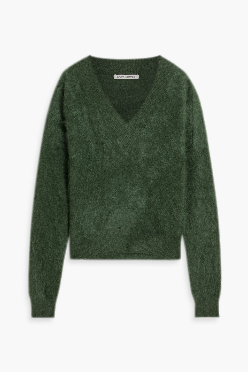 Autumn Cashmere Brushed Cashmere Sweater In Green