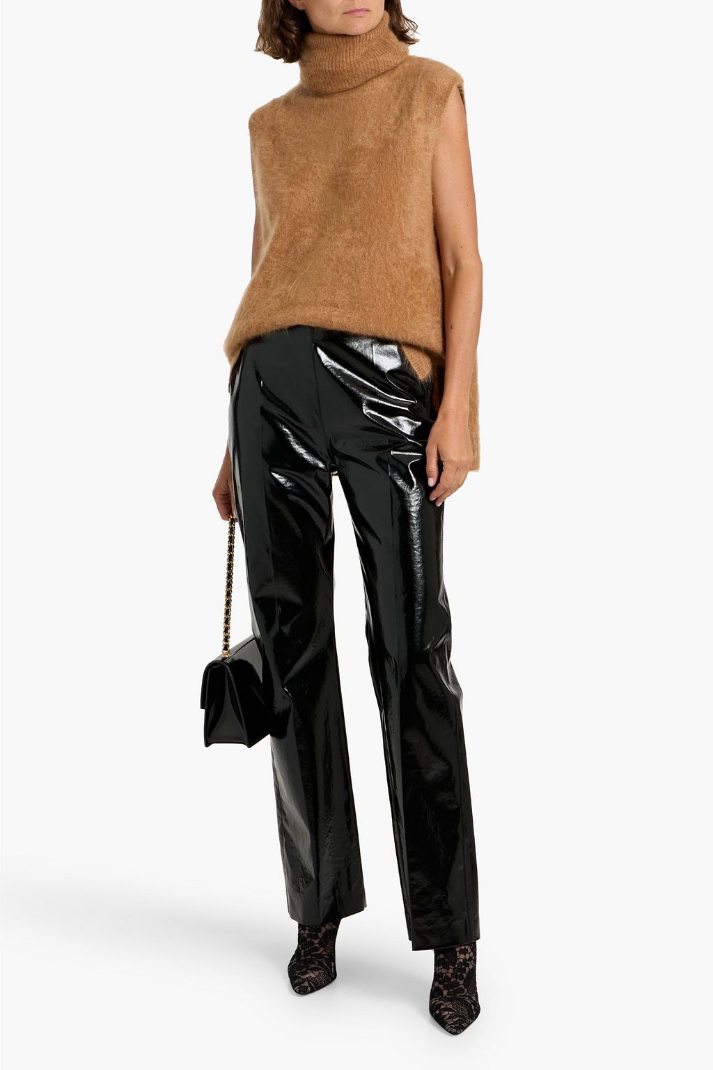 AUTUMN CASHMERE Brushed cashmere turtleneck sweater