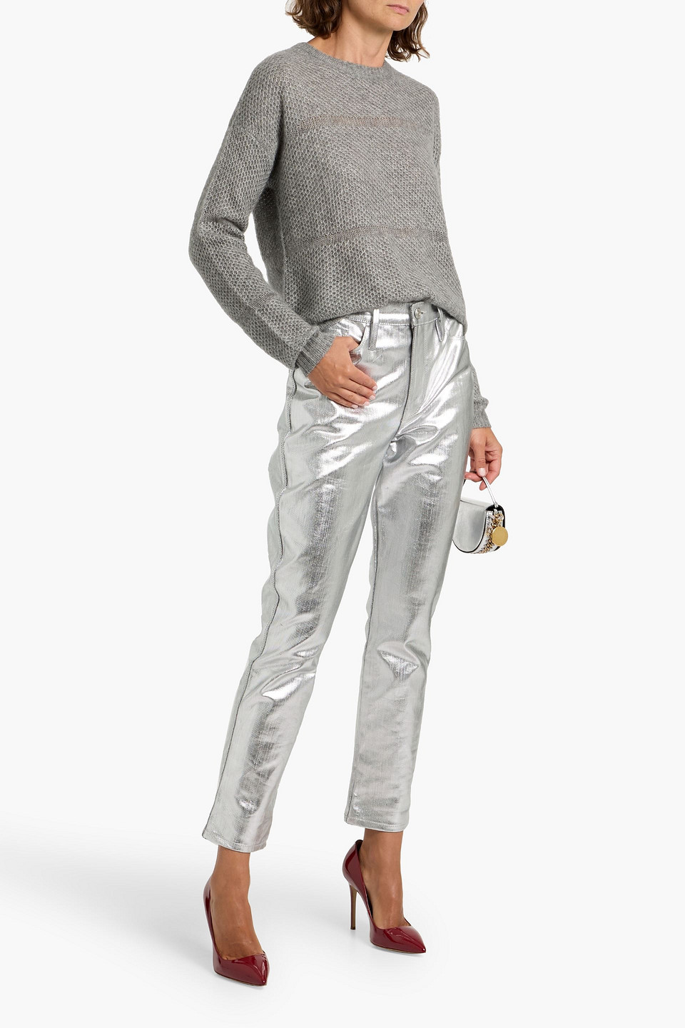 Autumn Cashmere Cashmere And Silk-blend Sweater In Gray