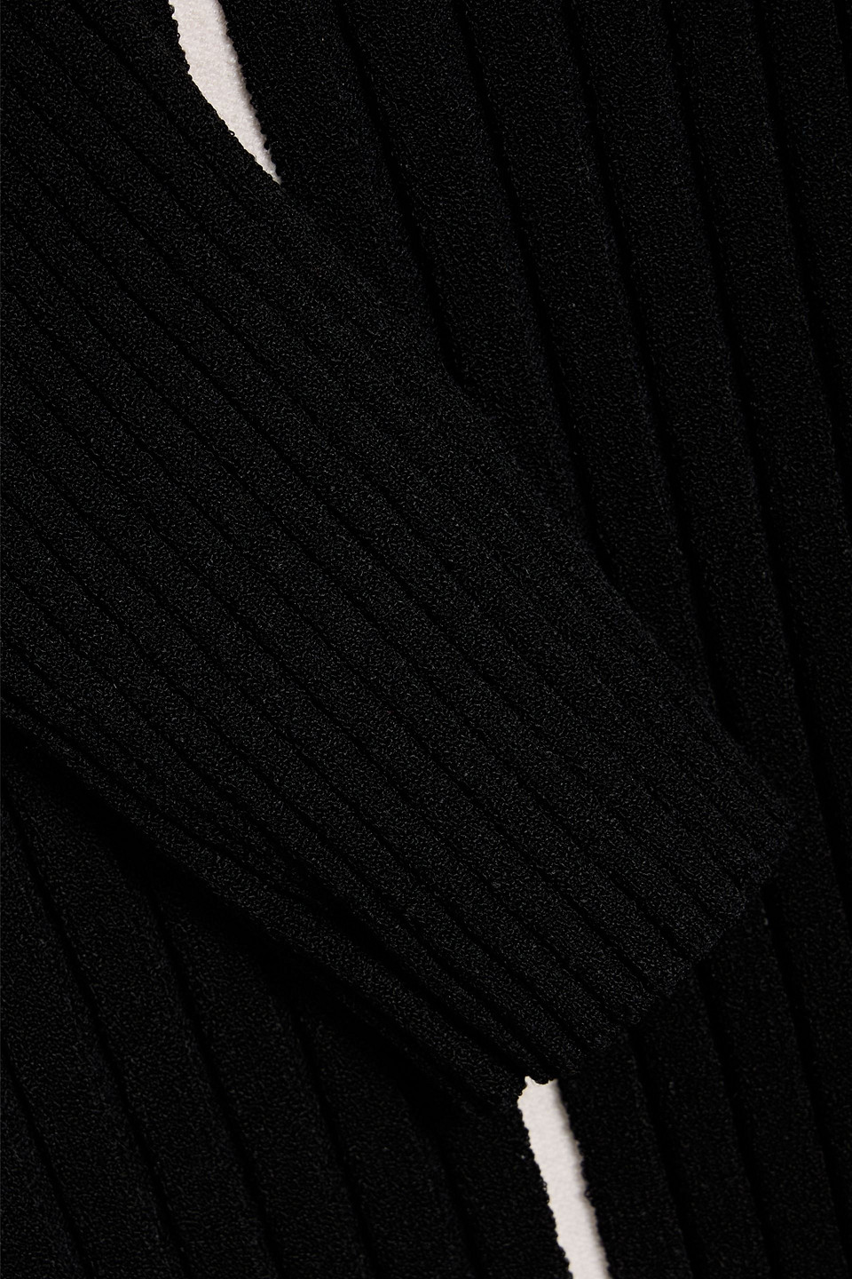 Autumn Cashmere Striped Ribbed-knit Turtleneck Sweater In Black